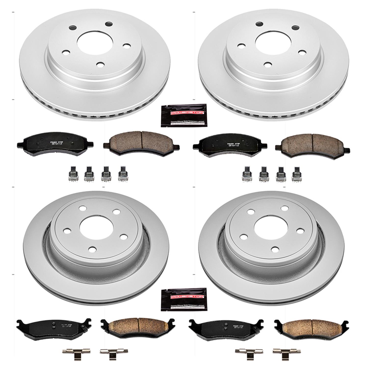 Power Stop 07-09 Chrysler Aspen Front & Rear Z17 Evolution Geomet Coated Brake Kit (1x psbCRK2163, 1x psbCRK2172) thumbnail 4
