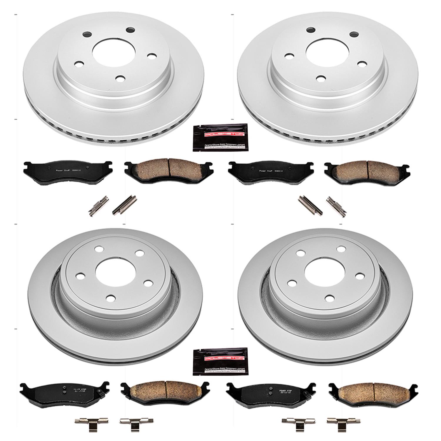 Power Stop 03-05 Dodge Ram 1500 Front & Rear Z17 Evolution Geomet Coated Brake Kit (1x psbCRK2167, 1x psbCRK2172) thumbnail 4