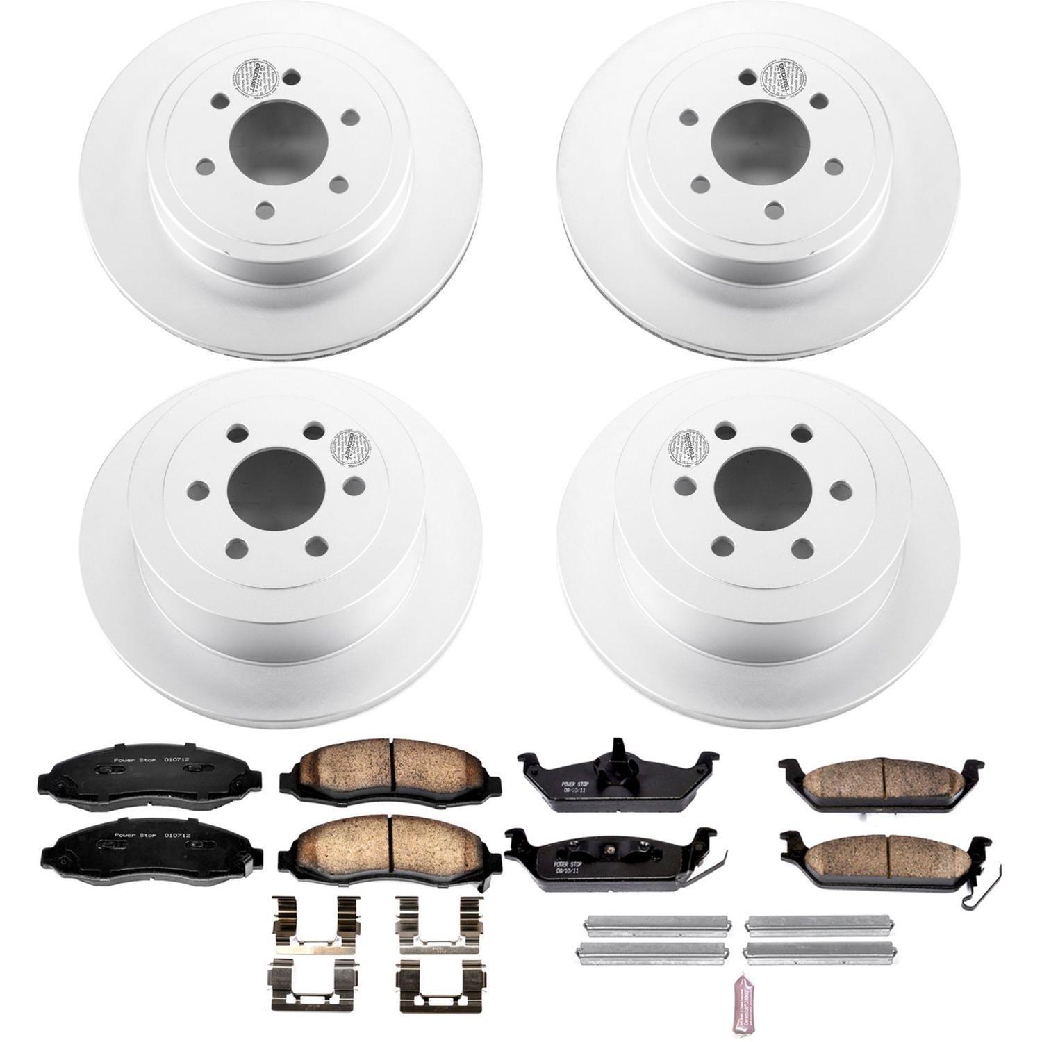 Power Stop 03-04 Dodge Dakota Front & Rear Z17 Evolution Geomet Coated Brake Kit (1x psbCRK2192, 1x psbCRK2187) thumbnail 5