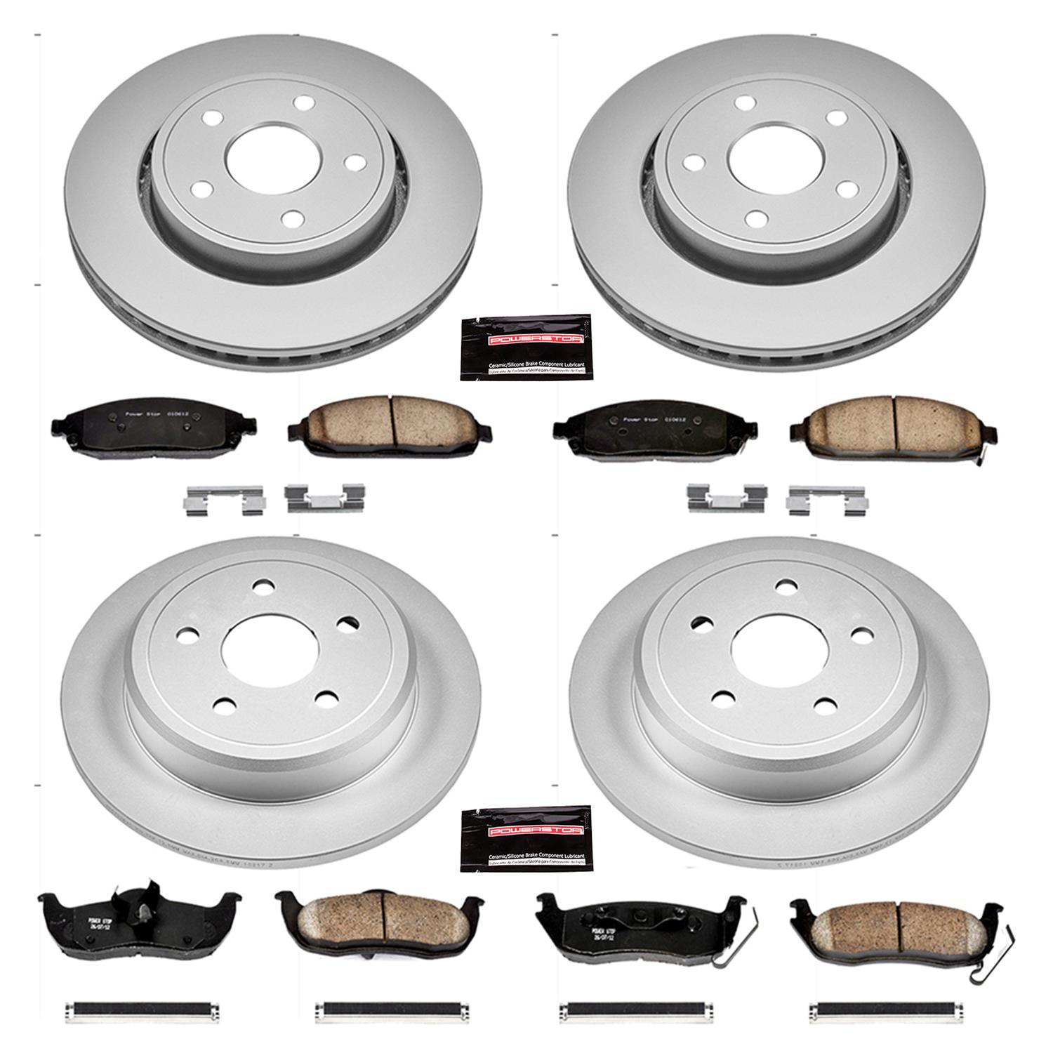Power Stop 06-10 Jeep Commander Front & Rear Z17 Evolution Geomet Coated Brake Kit (1x psbCRK2221, 1x psbCRK2219) thumbnail 4