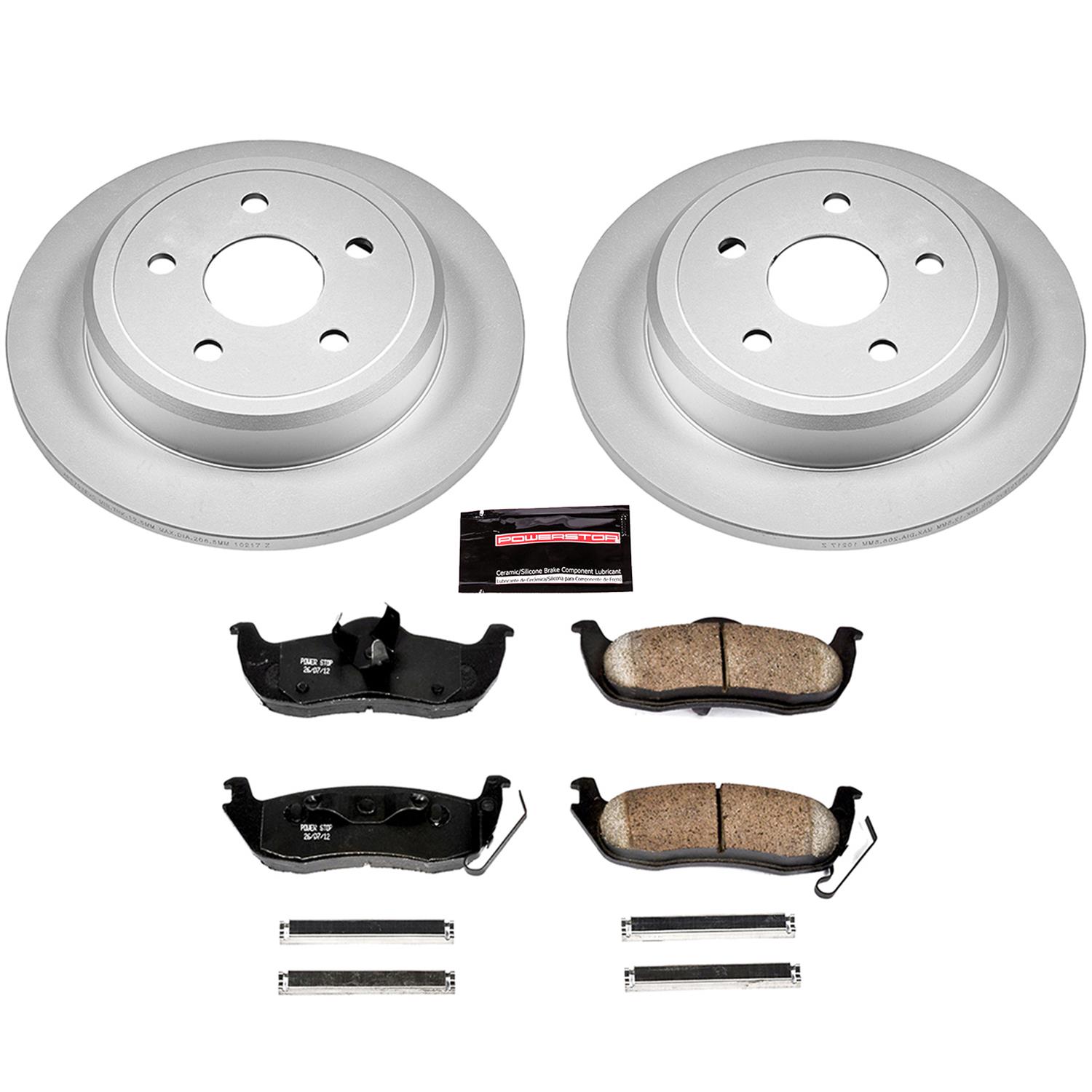 Power Stop 06-10 Jeep Commander Front & Rear Z17 Evolution Geomet Coated Brake Kit (1x psbCRK2221, 1x psbCRK2219) thumbnail 5
