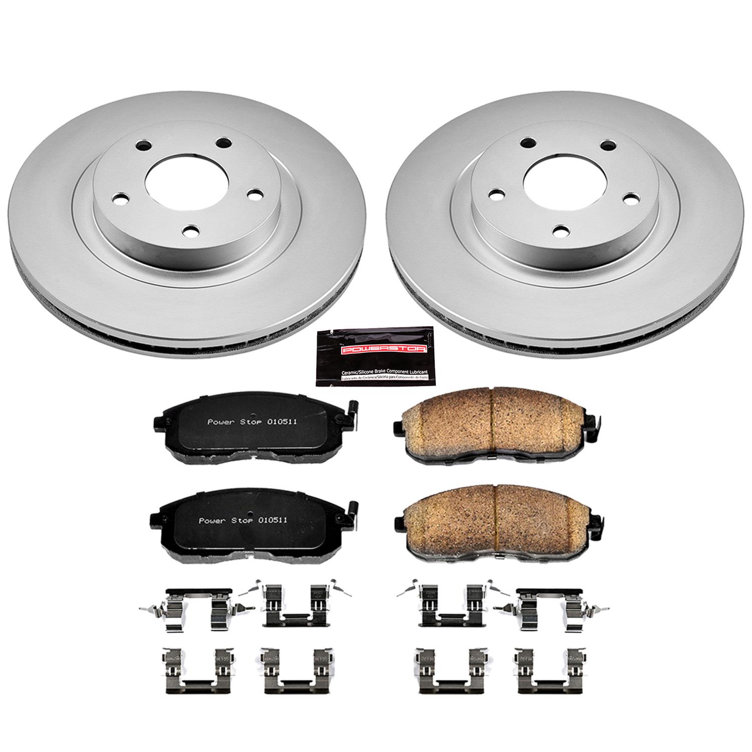 Power Stop 02-06 Nissan Altima Front & Rear Z17 Evolution Geomet Coated Brake Kit (1x psbCRK098, 1x psbCRK2282) thumbnail 5