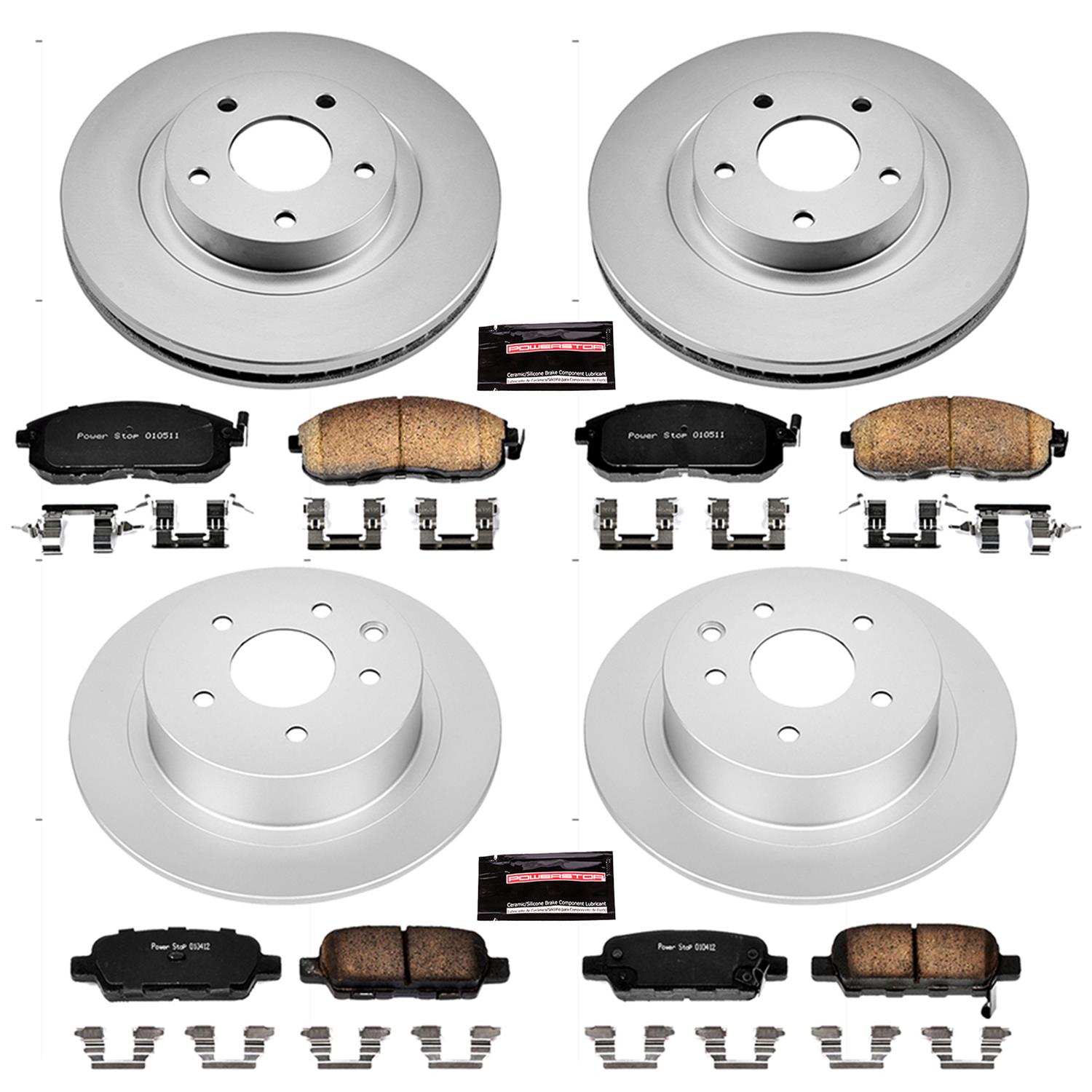 Power Stop 02-06 Nissan Altima Front & Rear Z17 Evolution Geomet Coated Brake Kit (1x psbCRK098, 1x psbCRK2282) thumbnail 4