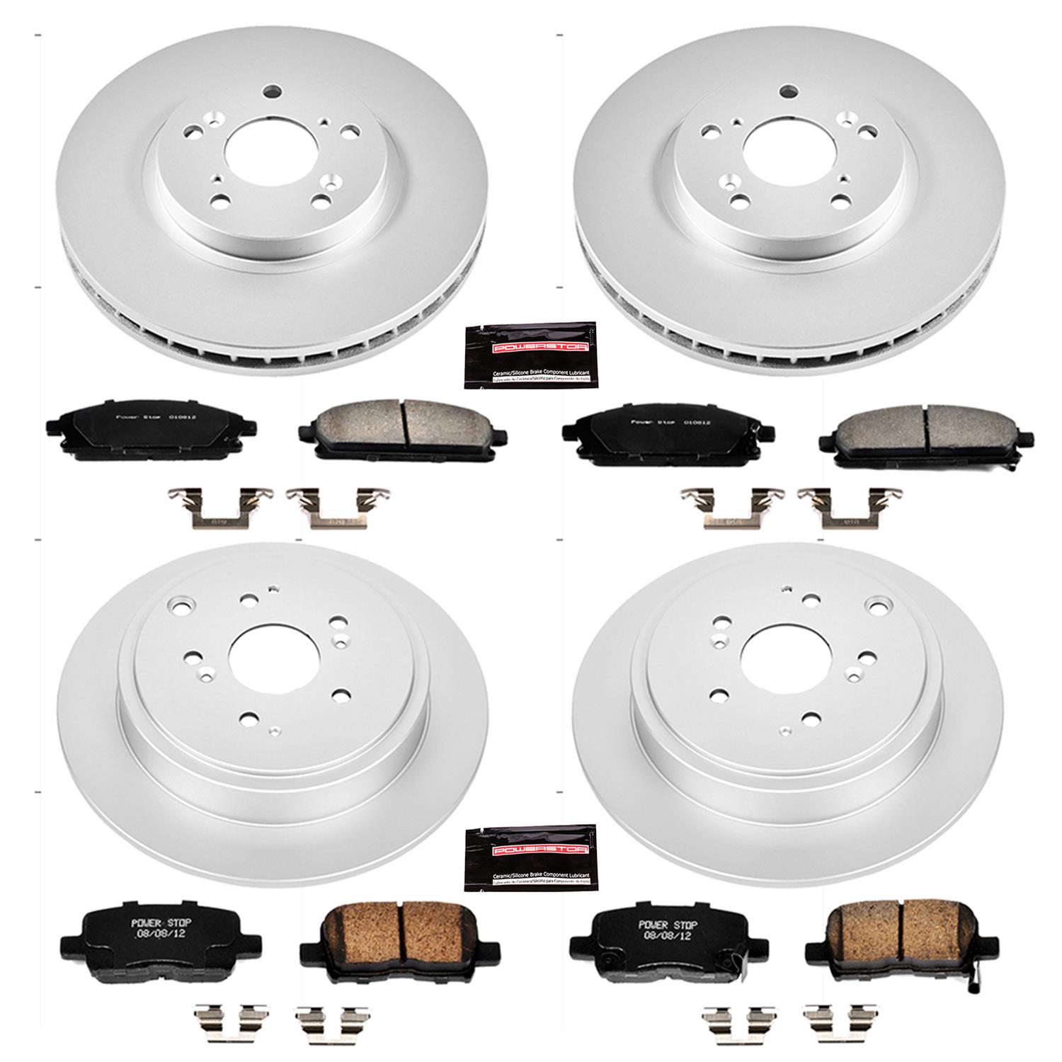 Power Stop 03-06 Acura MDX Front & Rear Z17 Evolution Geomet Coated Brake Kit (1x psbCRK2382, 1x psbCRK2290) thumbnail 5