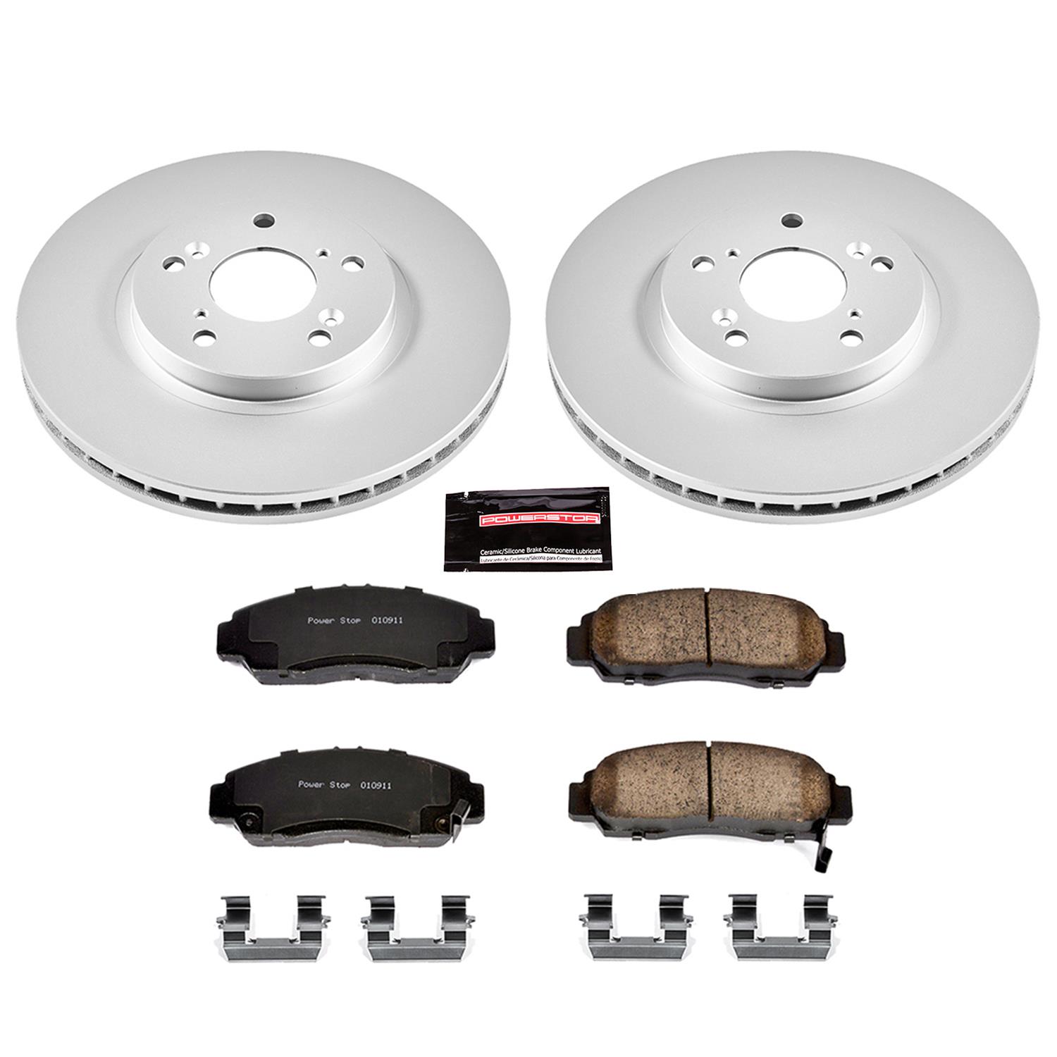 Power Stop 06-07 Honda Accord Front & Rear Z17 Evolution Geomet Coated Brake Kit (1x psbCRK2292, 1x psbCRK3128) thumbnail 7