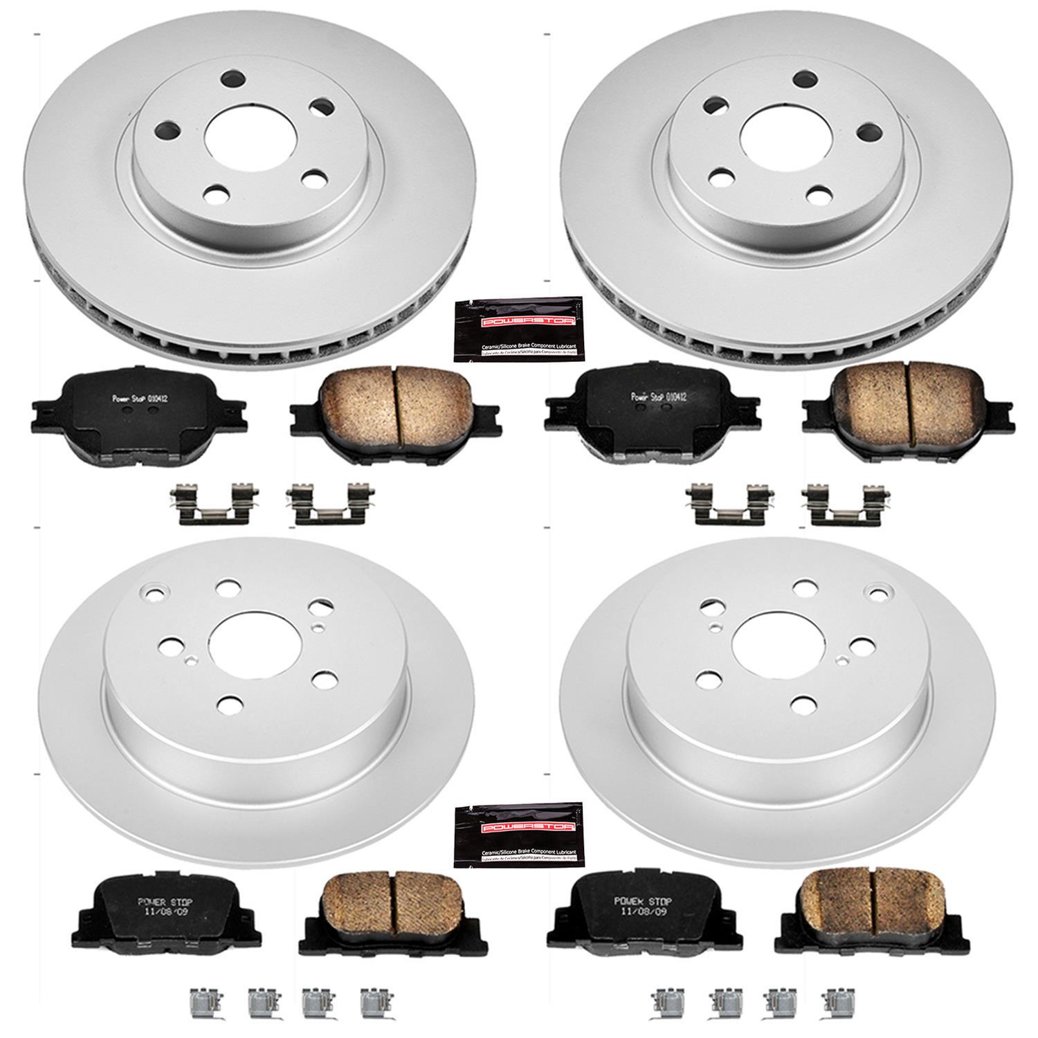Power Stop 05-10 Scion tC Front & Rear Z17 Evolution Geomet Coated Brake Kit (1x psbCRK2319, 1x psbCRK2313) thumbnail 4