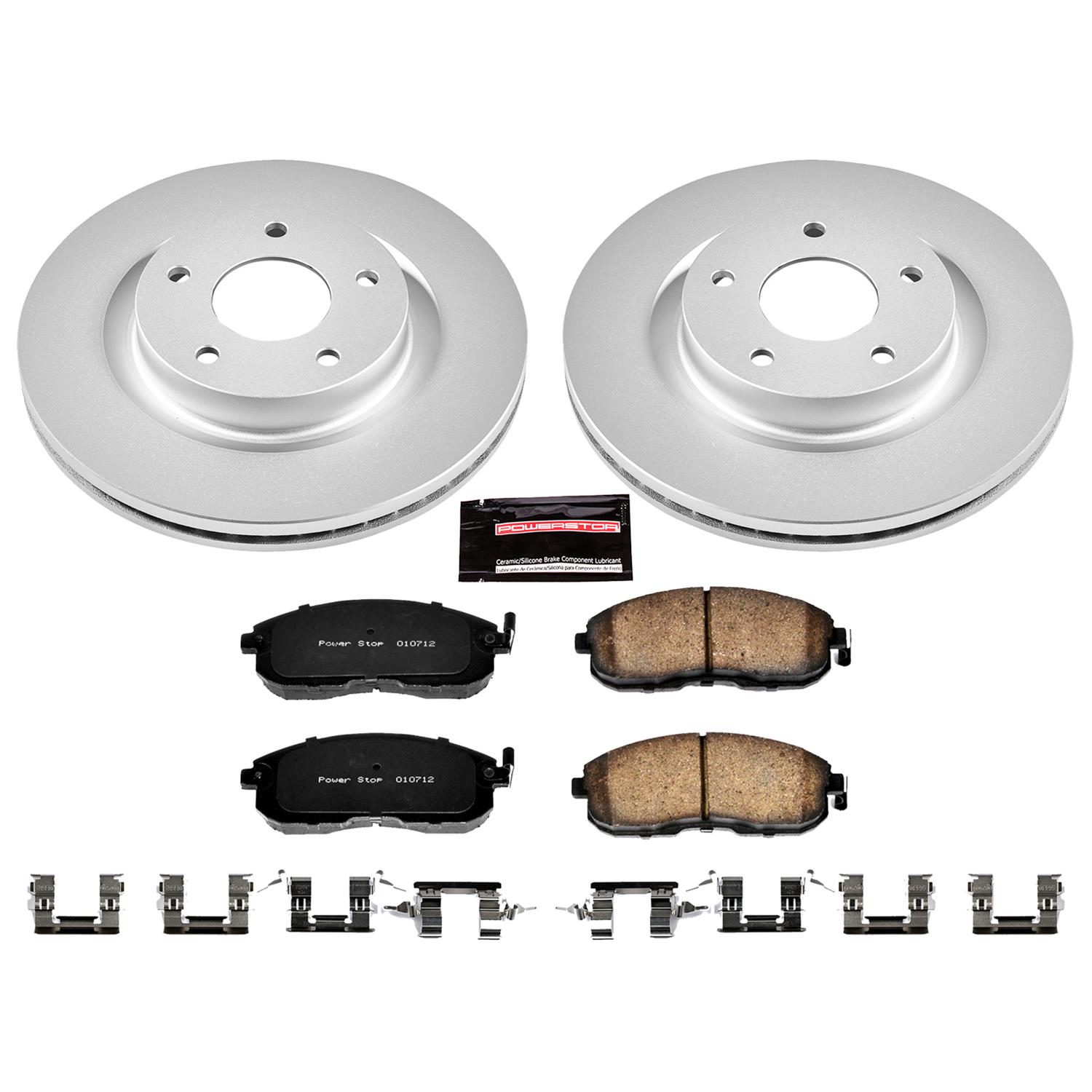 Power Stop 10-13 Nissan Altima Front & Rear Z17 Evolution Geomet Coated Brake Kit (1x psbCRK098, 1x psbCRK241) thumbnail 3