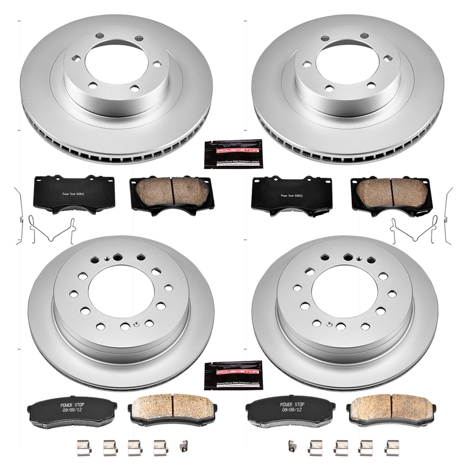 Power Stop 03-09 Lexus GX470 Front & Rear Z17 Evolution Geomet Coated Brake Kit (1x psbCRK2421, 1x psbCRK2405) thumbnail 4