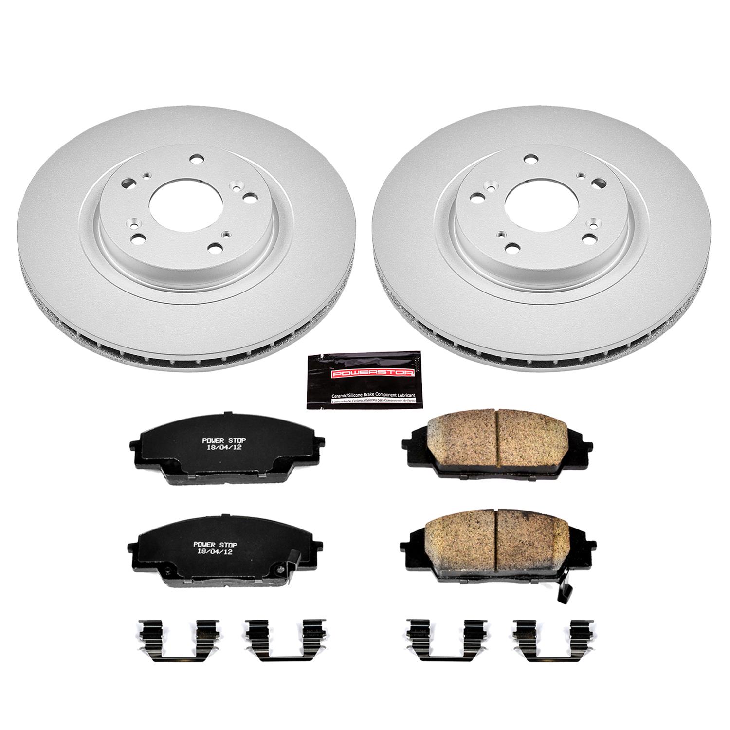 Power Stop 02-06 Acura RSX Front & Rear Z17 Evolution Geomet Coated Brake Kit (1x psbCRK2439, 1x psbCRK2270) thumbnail 5