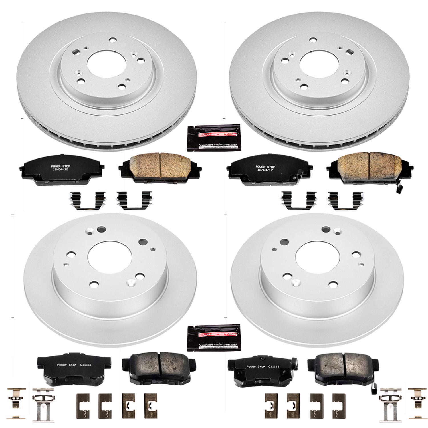 Power Stop 02-06 Acura RSX Front & Rear Z17 Evolution Geomet Coated Brake Kit (1x psbCRK2439, 1x psbCRK2270) thumbnail 4