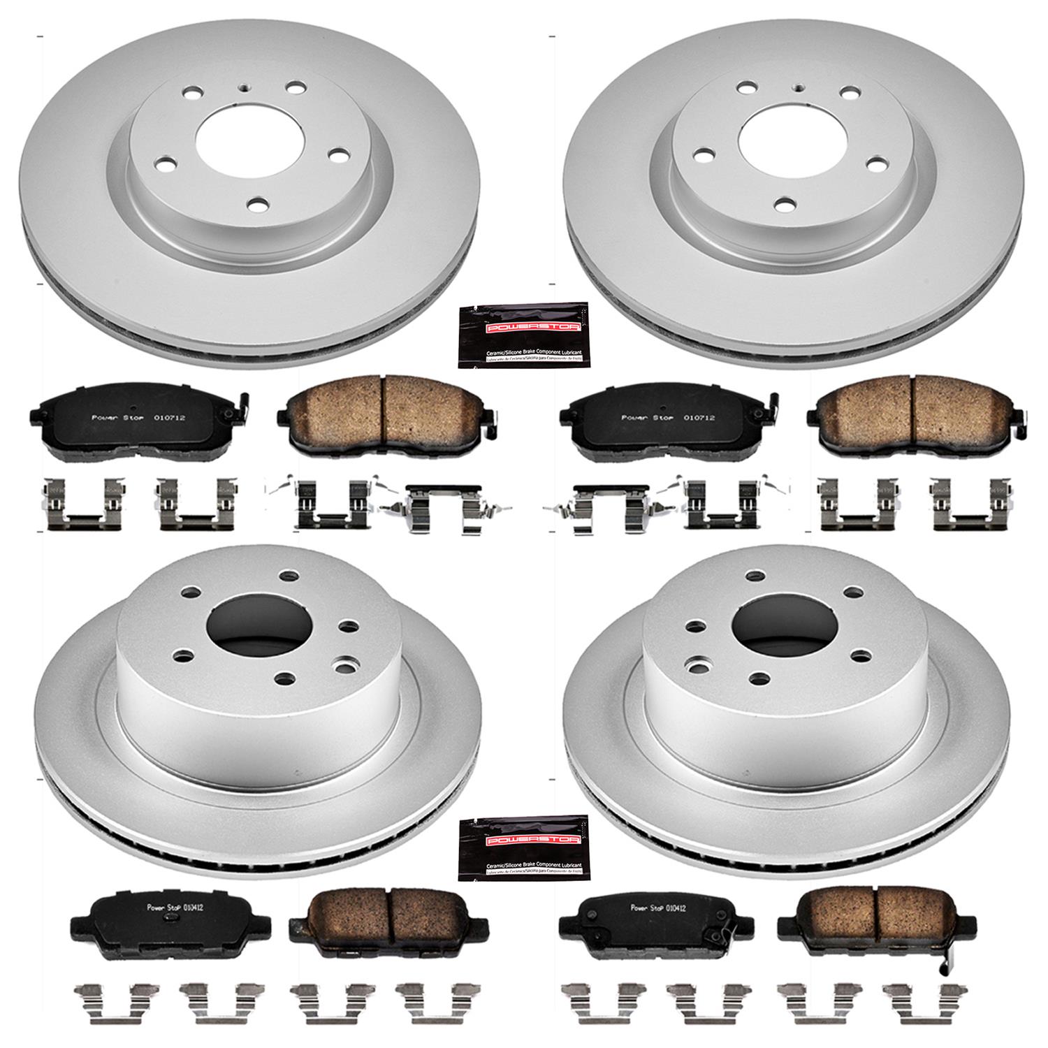 Power Stop 03-05 Infiniti G35 Front & Rear Z17 Evolution Geomet Coated Brake Kit (1x psbCRK103, 1x psbCRK3140) thumbnail 4