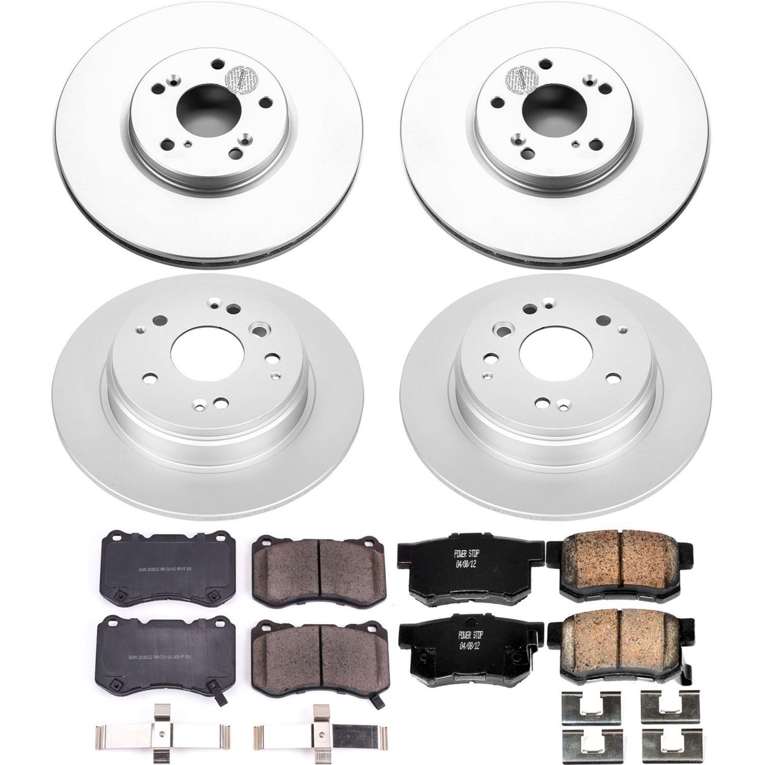 Power Stop 04-08 Acura TL Front & Rear Z17 Evolution Geomet Coated Brake Kit (1x psbCRK3029, 1x psbCRK5399) thumbnail 4