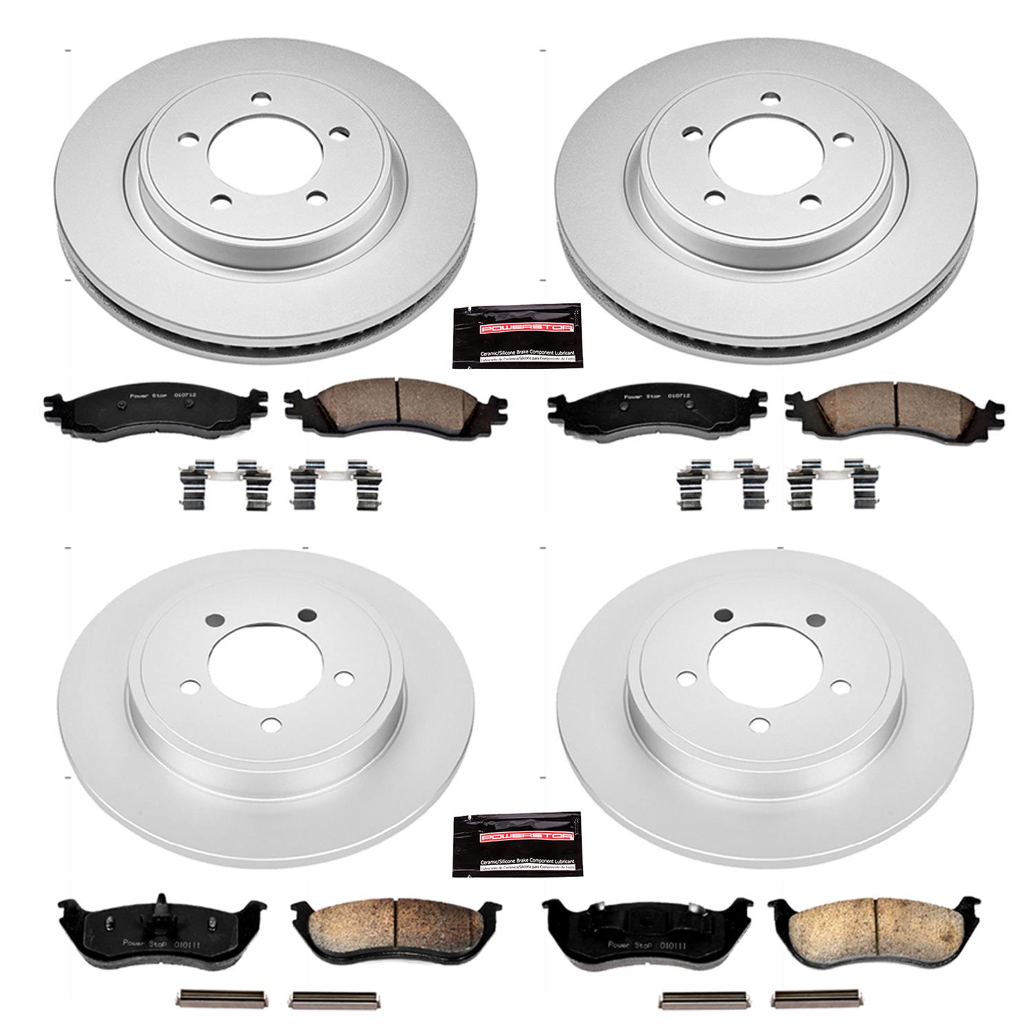 Power Stop 2006 Mercury Mountaineer Front & Rear Z17 Evolution Geomet Coated Brake Kit (1x psbCRK1441, 1x psbCRK3150) thumbnail 5