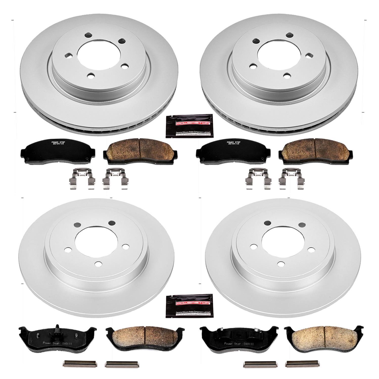 Power Stop 02-05 Ford Explorer Front & Rear Z17 Evolution Geomet Coated Brake Kit (1x psbCRK1931, 1x psbCRK3150) thumbnail 4