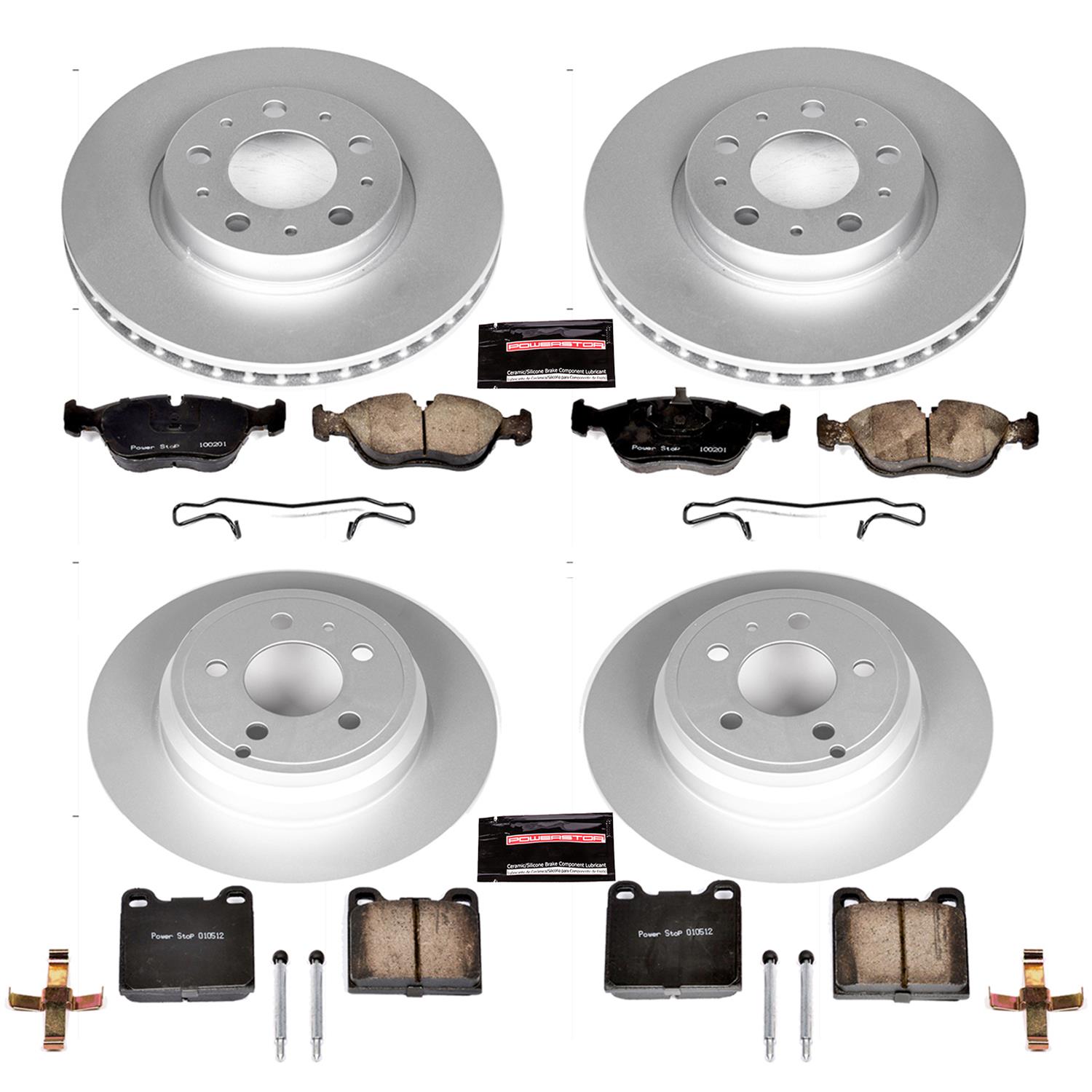 Power Stop 94-97 Volvo 850 Front & Rear Z23 Evolution Sport Coated Brake Kit (1x psbCRK3145, 1x psbCRK572) thumbnail 4