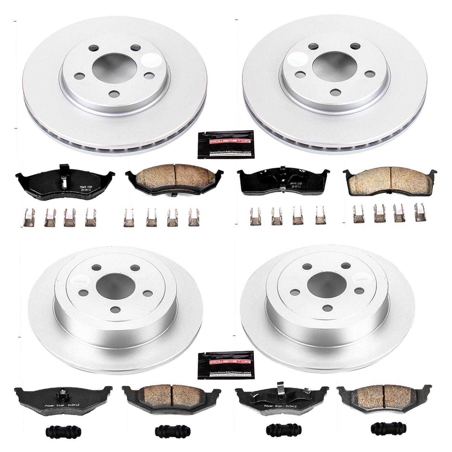 Power Stop 00-05 Dodge Neon Front & Rear Z17 Evolution Geomet Coated Brake Kit (1x psbCRK6266, 1x psbCRK3143) thumbnail 4