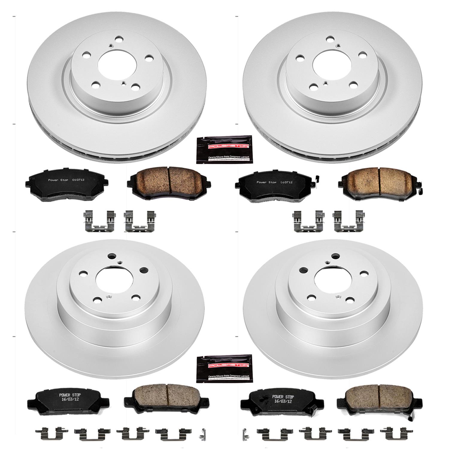 Power Stop 02-04 Subaru Legacy Front & Rear Z17 Evolution Geomet Coated Brake Kit (1x psbCRK3124, 1x psbCRK1124) thumbnail 4
