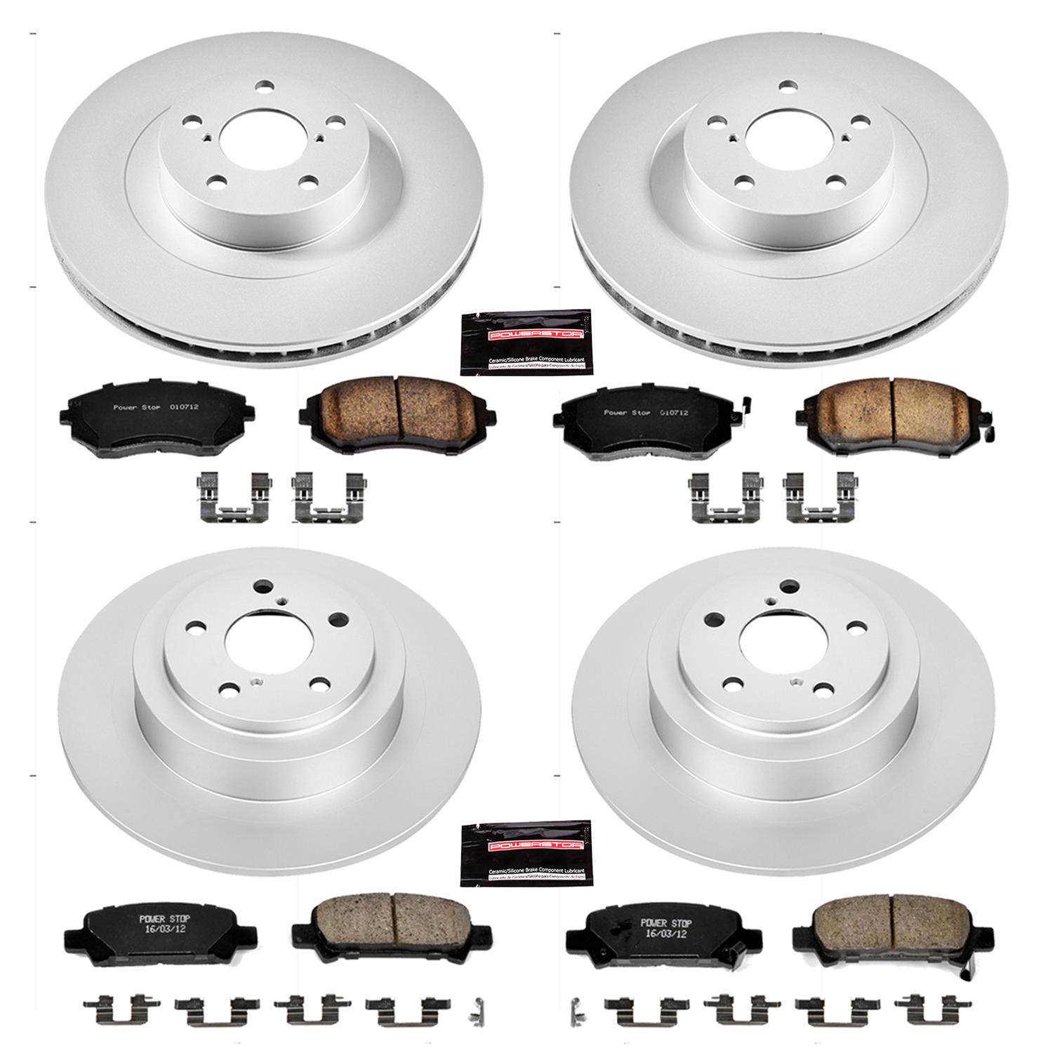Power Stop 03-06 Subaru Baja Front & Rear Z17 Evolution Geomet Coated Brake Kit (1x psbCRK3124, 1x psbCRK2373) thumbnail 4