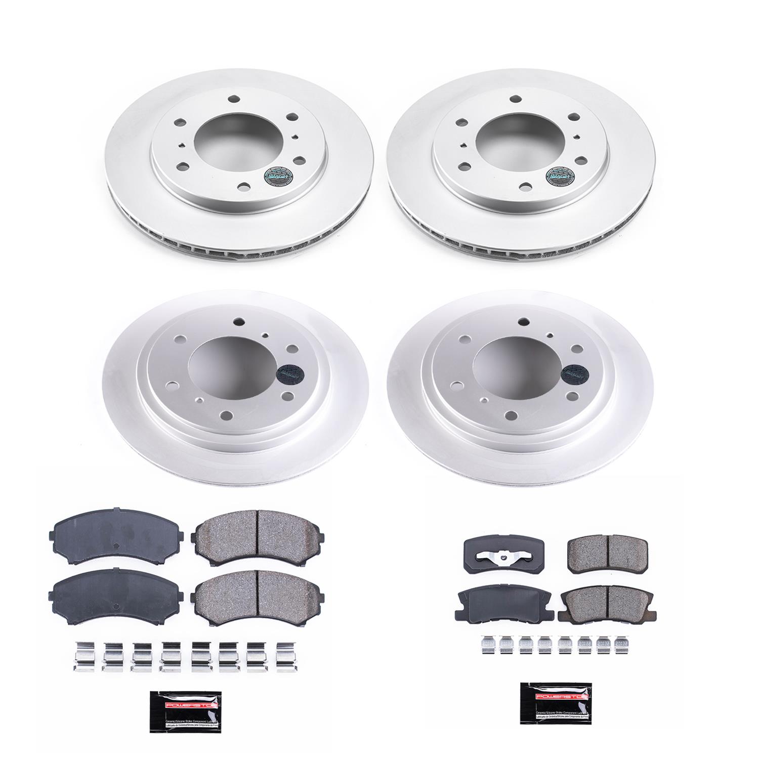 Power Stop 01-06 Mitsubishi Montero Front & Rear Z17 Evolution Geomet Coated Brake Kit (1x psbCRK148, 1x psbCRK3119) thumbnail 5