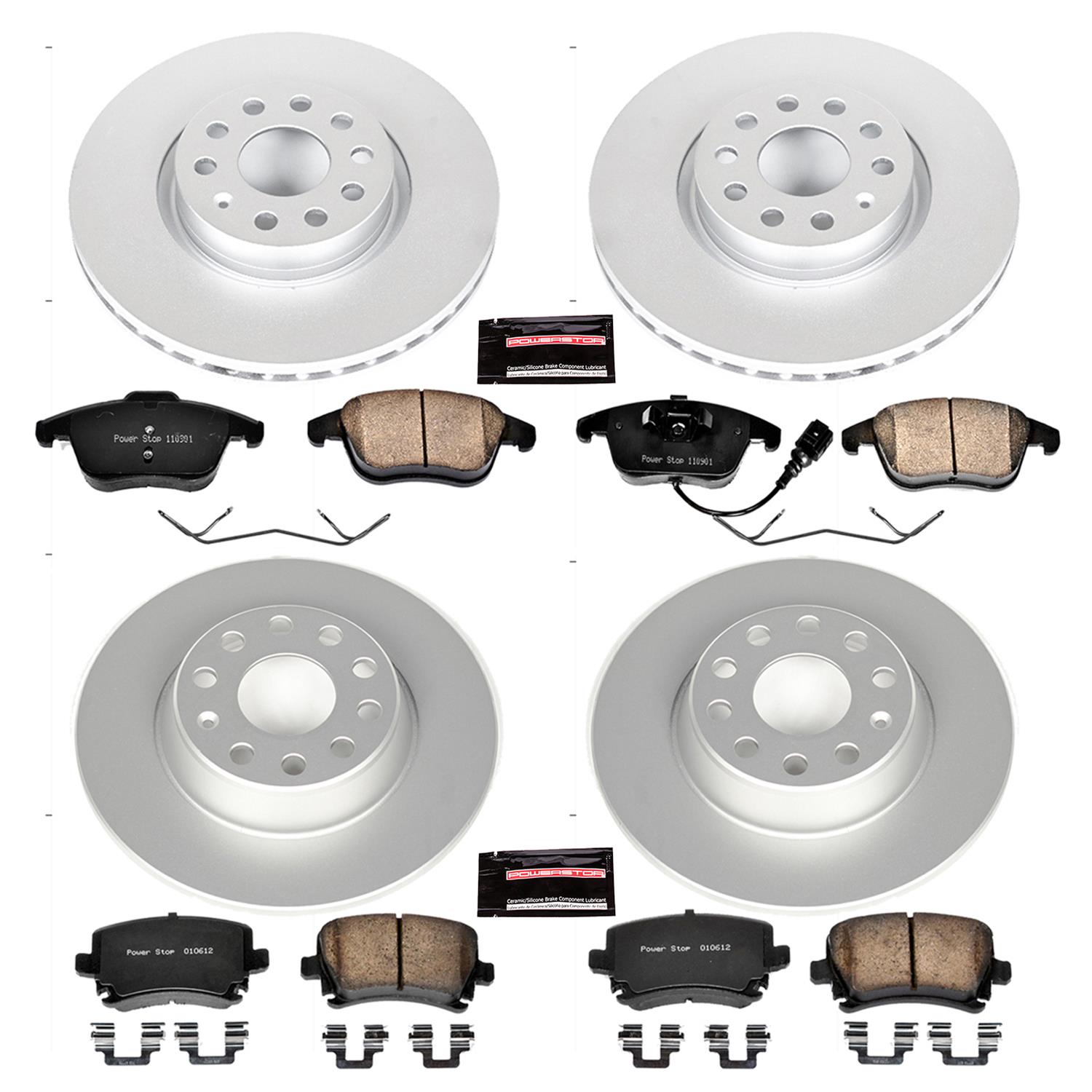 Power Stop 09-10 Volkswagen Tiguan Front & Rear Z23 Evolution Sport Coated Brake Kit (1x psbCRK2261, 1x psbCRK2963) thumbnail 4