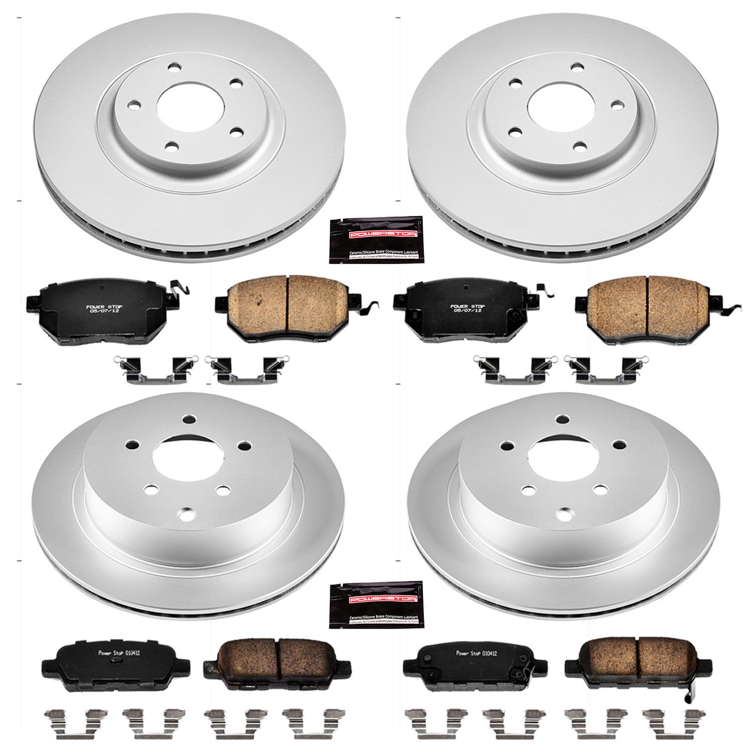 Power Stop 03-05 Infiniti FX35 Front & Rear Z17 Evolution Geomet Coated Brake Kit (1x psbCRK091, 1x psbCRK2427) thumbnail 4