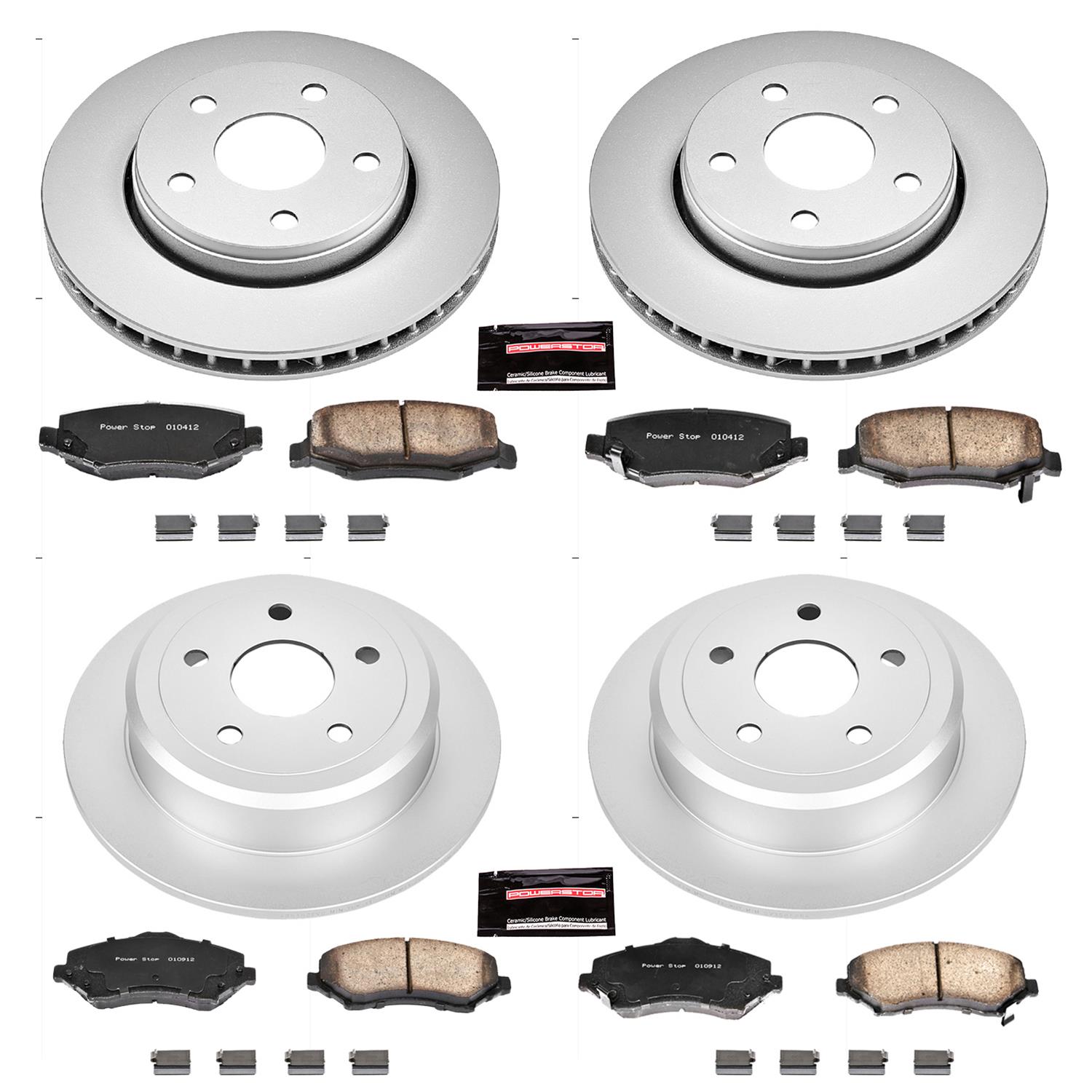 Power Stop 07-17 Jeep Wrangler Front & Rear Z17 Evolution Geomet Coated Brake Kit (1x psbCRK3097, 1x psbCRK3090) thumbnail 4