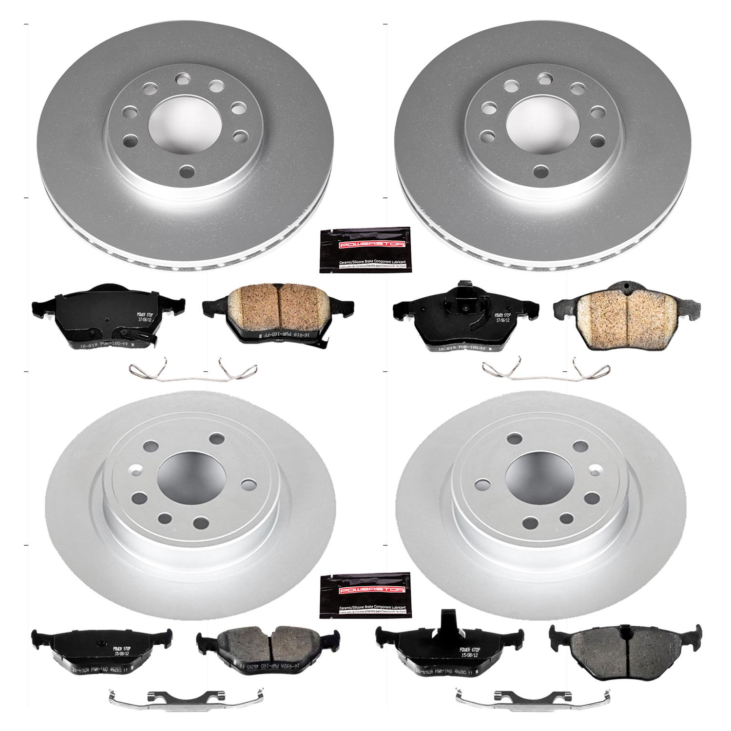 Power Stop 99-06 Saab 9-5 Front & Rear Z23 Evolution Sport Coated Brake Kit (1x psbCRK3080, 1x psbCRK834) thumbnail 4