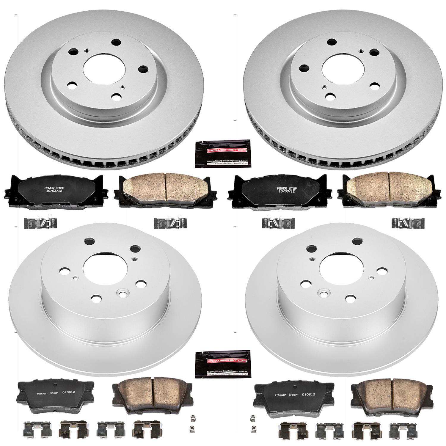Power Stop 07-12 Lexus ES350 Front & Rear Z17 Evolution Geomet Coated Brake Kit (1x psbCRK3053, 1x psbCRK3068) thumbnail 4