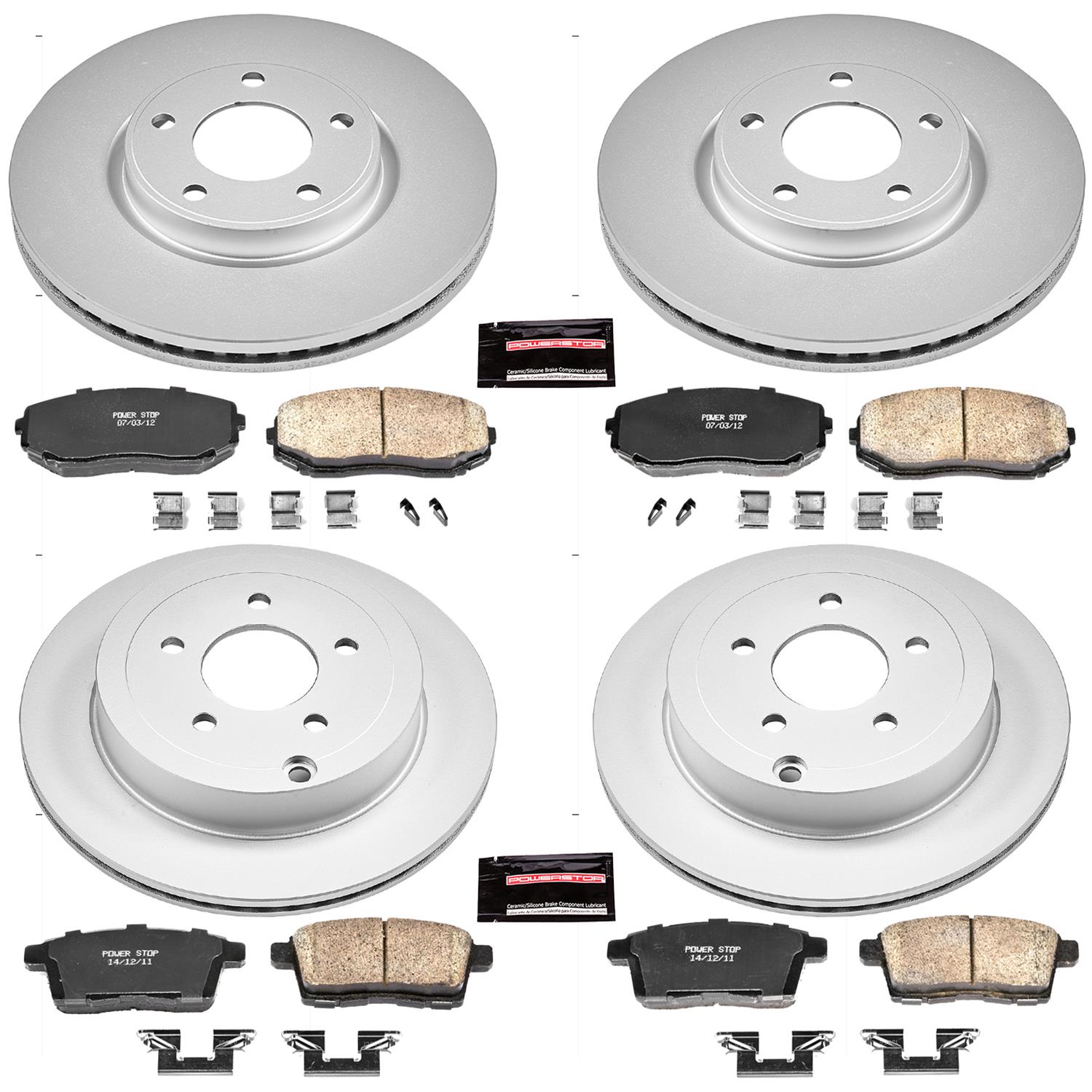 Power Stop 07-09 Ford Edge Front & Rear Z17 Evolution Geomet Coated Brake Kit (1x psbCRK3071, 1x psbCRK3060) thumbnail 4