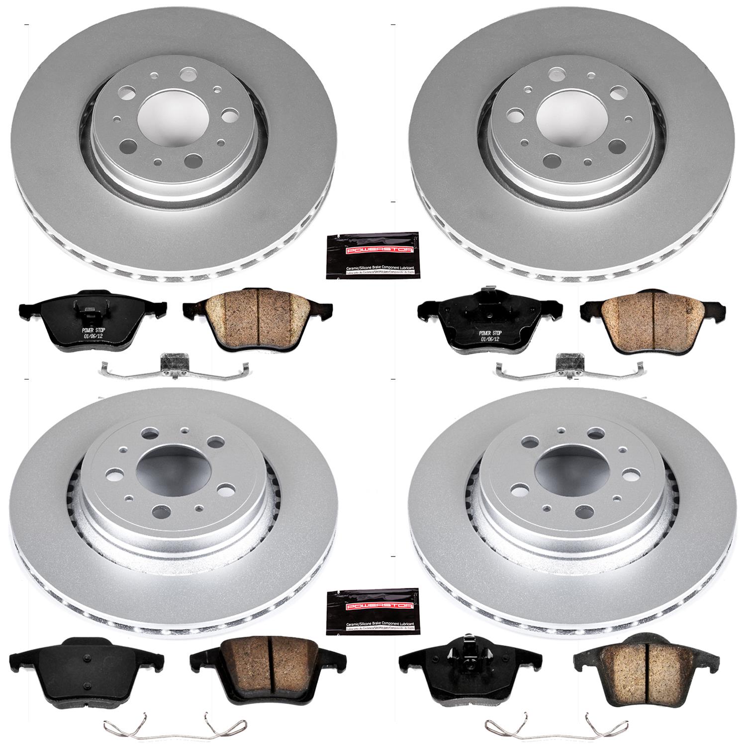 Power Stop 03-14 Volvo XC90 Front & Rear Z23 Evolution Sport Coated Brake Kit (1x psbCRK3063, 1x psbCRK3039) thumbnail 4
