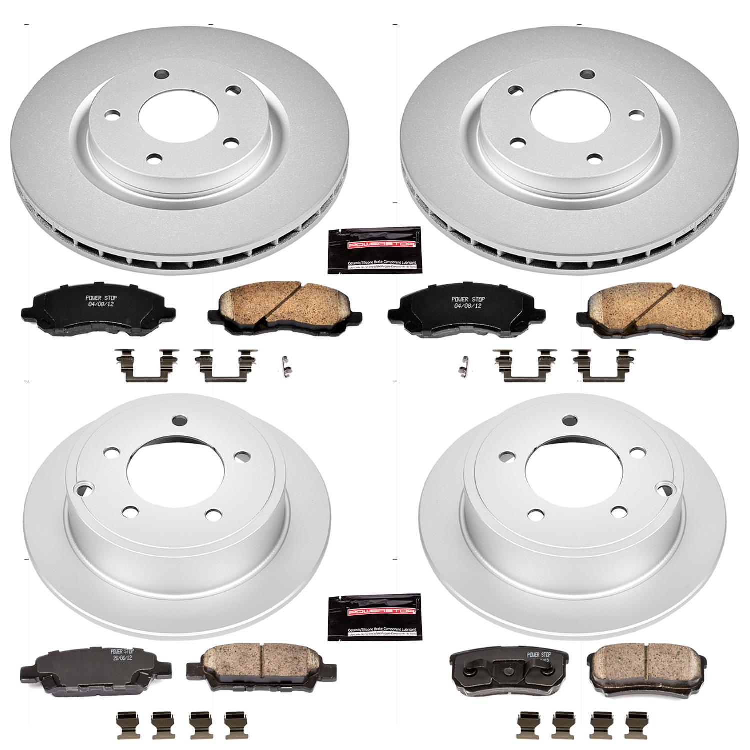 Power Stop 11-14 Chrysler 200 Front & Rear Z17 Evolution Geomet Coated Brake Kit (1x psbCRK3033, 1x psbCRK3032) thumbnail 4
