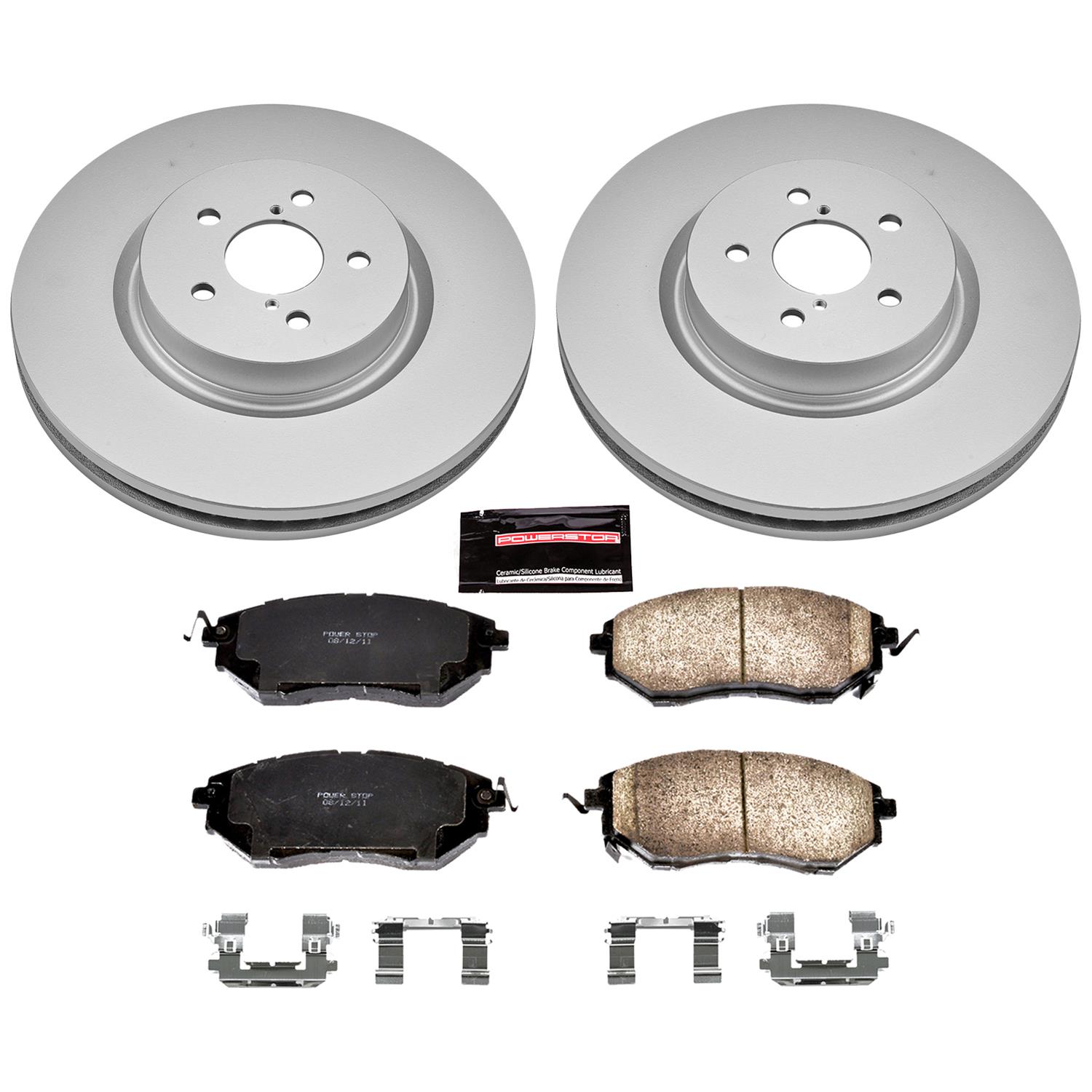 Power Stop 10-14 Subaru Legacy Front & Rear Z17 Evolution Geomet Coated Brake Kit (1x psbCRK285, 1x psbCRK5883) thumbnail 5