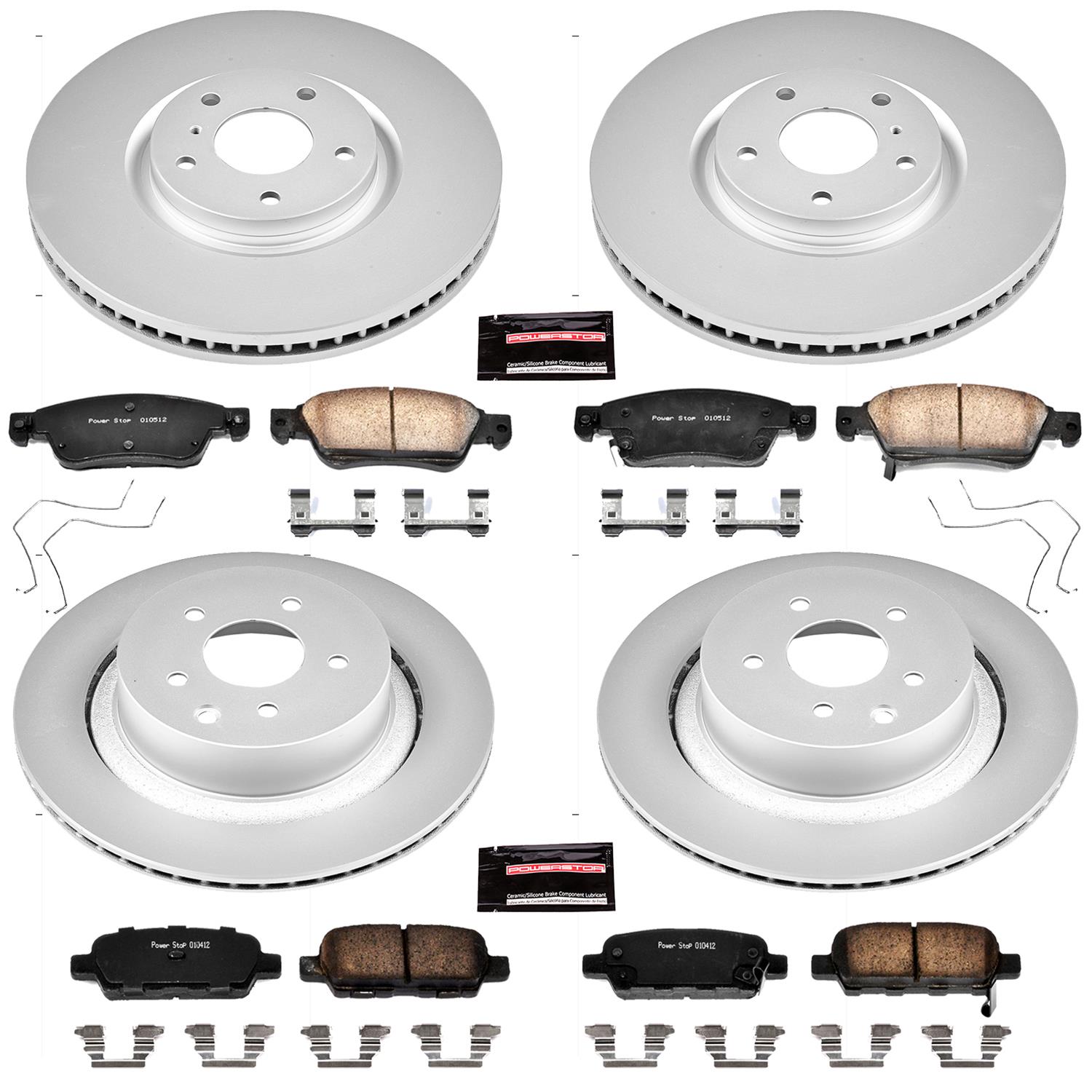 Power Stop 07-08 Infiniti G35 Front & Rear Z17 Evolution Geomet Coated Brake Kit (1x psbCRK3022, 1x psbCRK2986) thumbnail 4