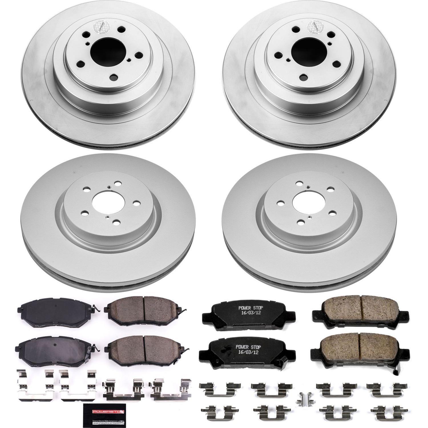 Power Stop 05-09 Subaru Legacy Front & Rear Z17 Evolution Geomet Coated Brake Kit (1x psbCRK285, 1x psbCRK219) thumbnail 4