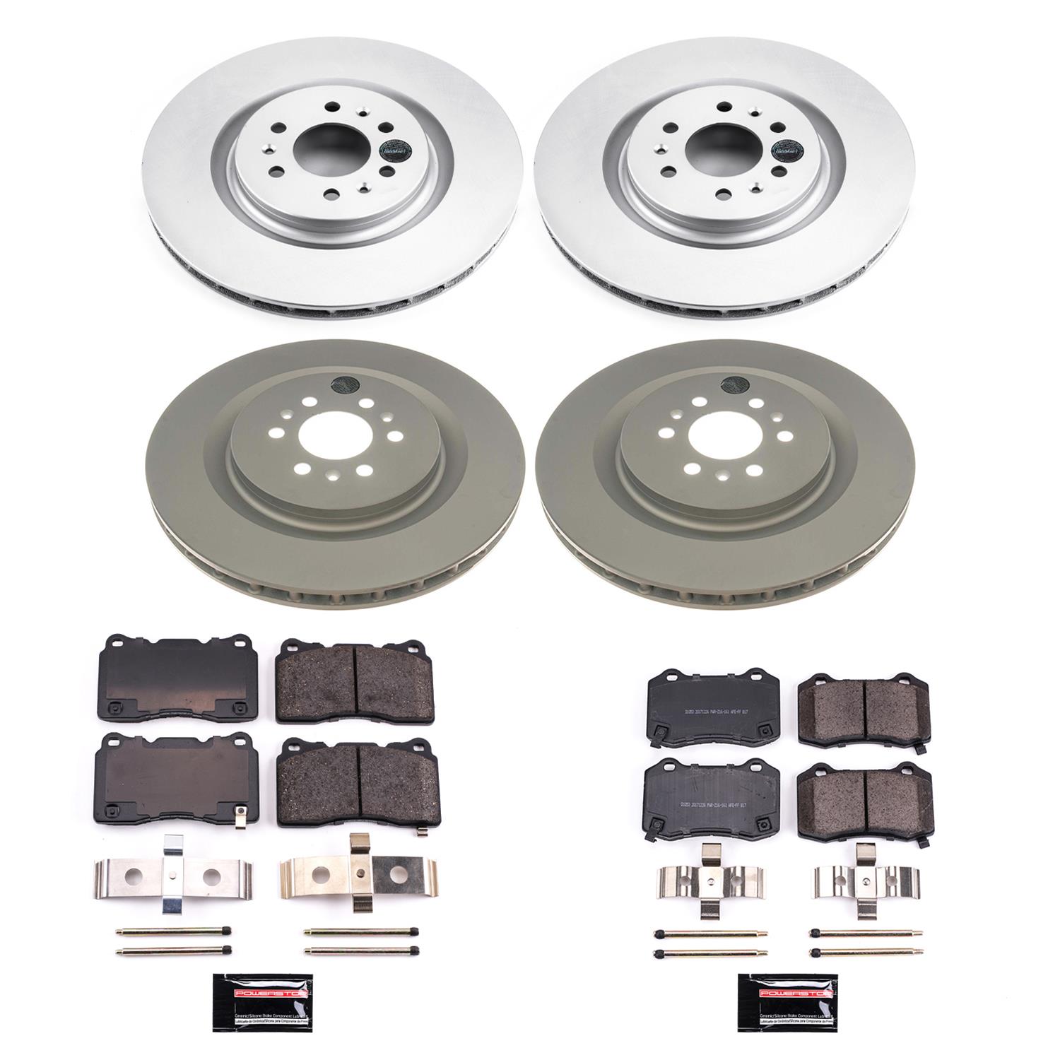 Power Stop 04-07 Cadillac CTS Front & Rear Z17 Evolution Geomet Coated Brake Kit (1x psbCRK2944, 1x psbCRK2945) thumbnail 4
