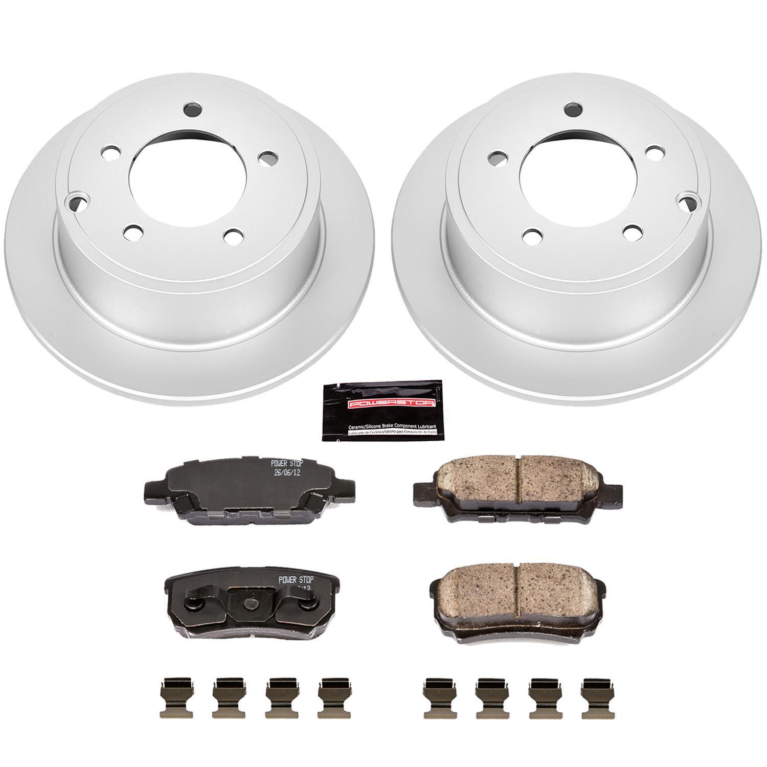 Power Stop 08-17 Mitsubishi Lancer Front & Rear Z17 Evolution Geomet Coated Brake Kit (1x psbCRK2992, 1x psbCRK3033) thumbnail 5