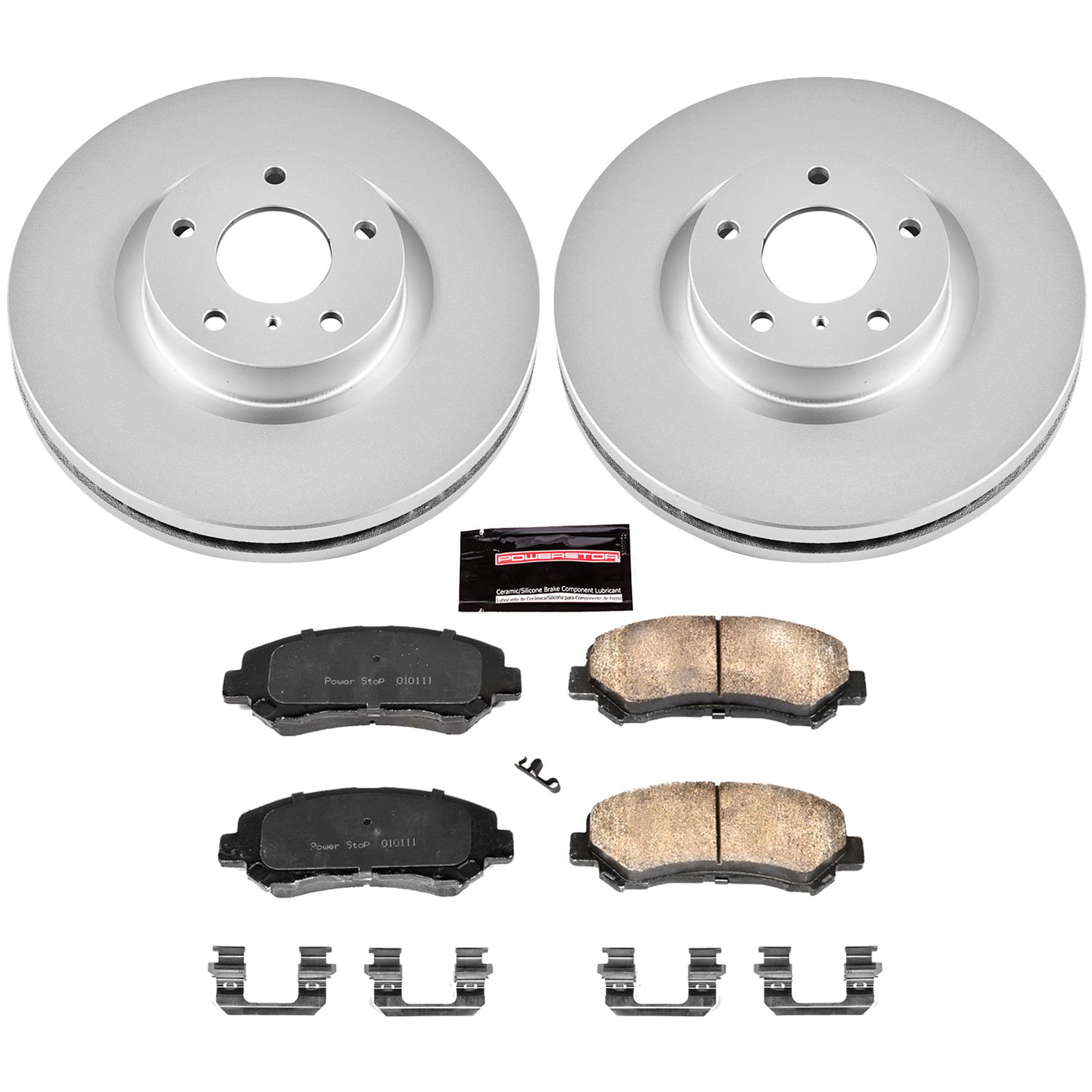 Power Stop 2018 Nissan Maxima Front & Rear Z17 Evolution Geomet Coated Brake Kit (1x psbCRK8062, 1x psbCRK3076) thumbnail 5
