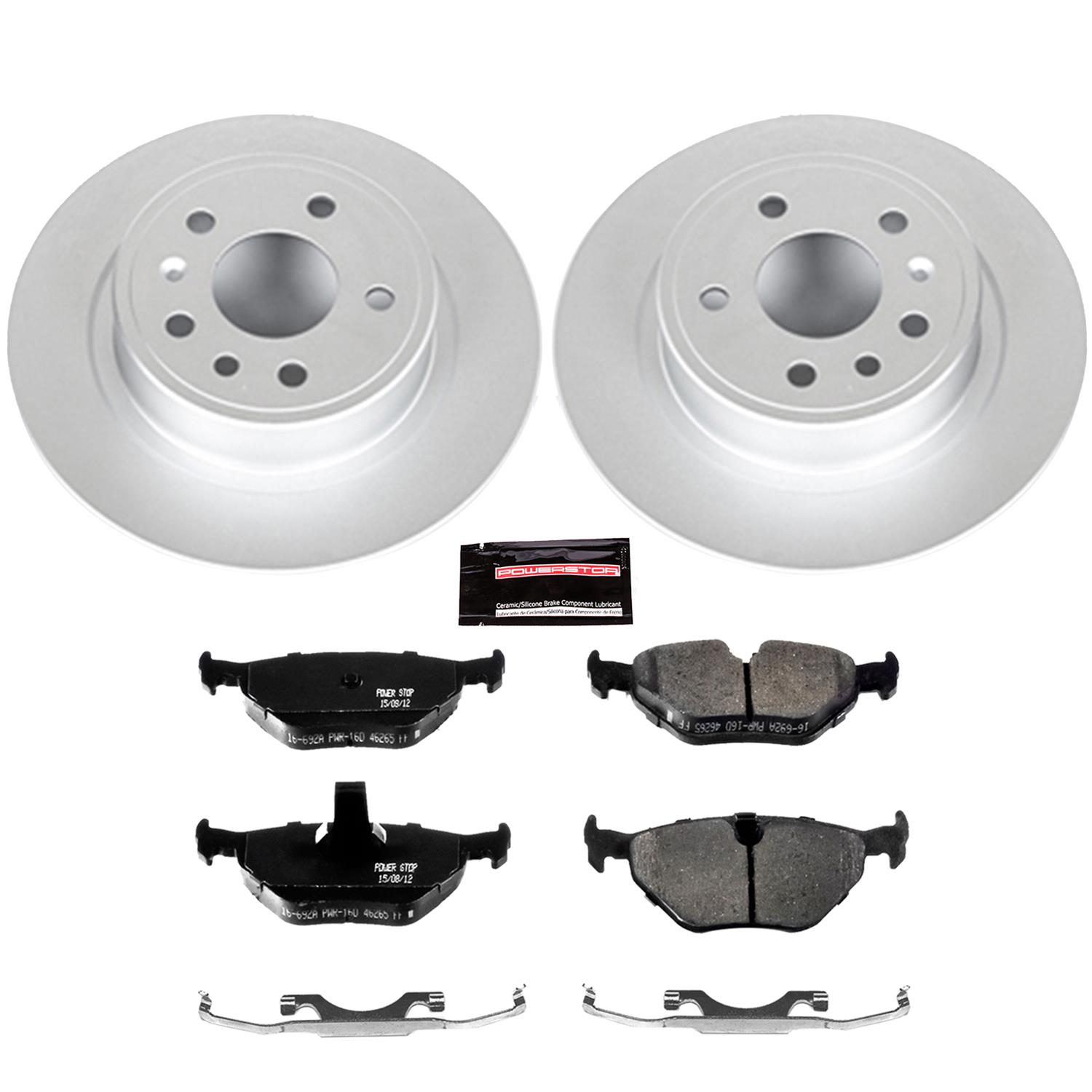 Power Stop 00-01 Saab 9-5 Front & Rear Z23 Evolution Sport Coated Brake Kit (1x psbCRK5218, 1x psbCRK3080) thumbnail 9