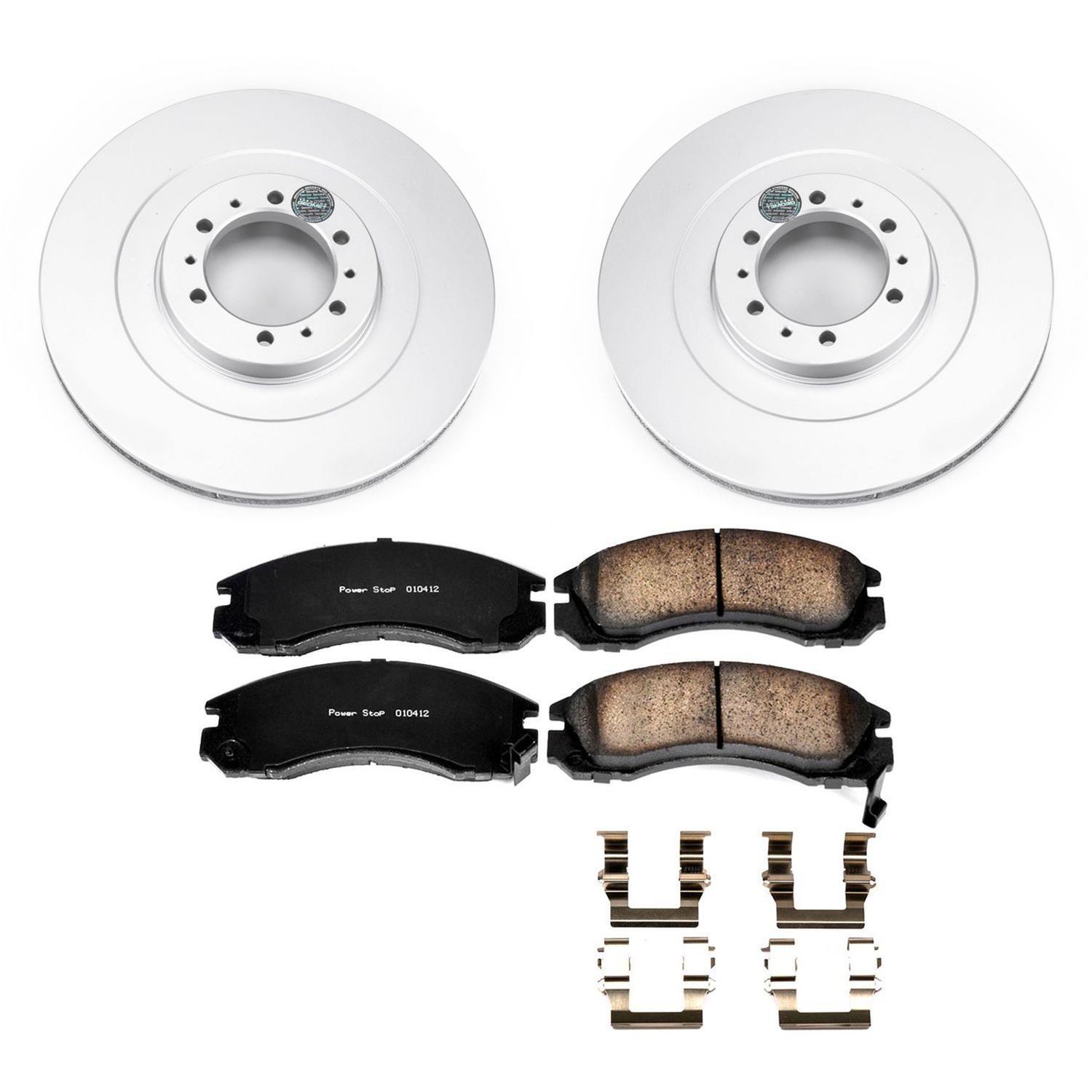 Power Stop 00-04 Mitsubishi Montero Sport Front & Rear Z17 Evolution Geomet Coated Brake Kit (1x psbCRK3091, 1x psbCRK5160) thumbnail 7