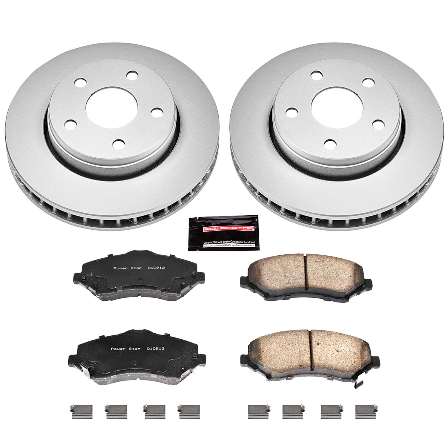 Power Stop 07-17 Jeep Wrangler Front & Rear Z17 Evolution Geomet Coated Brake Kit (1x psbCRK3097, 1x psbCRK3090) thumbnail 5