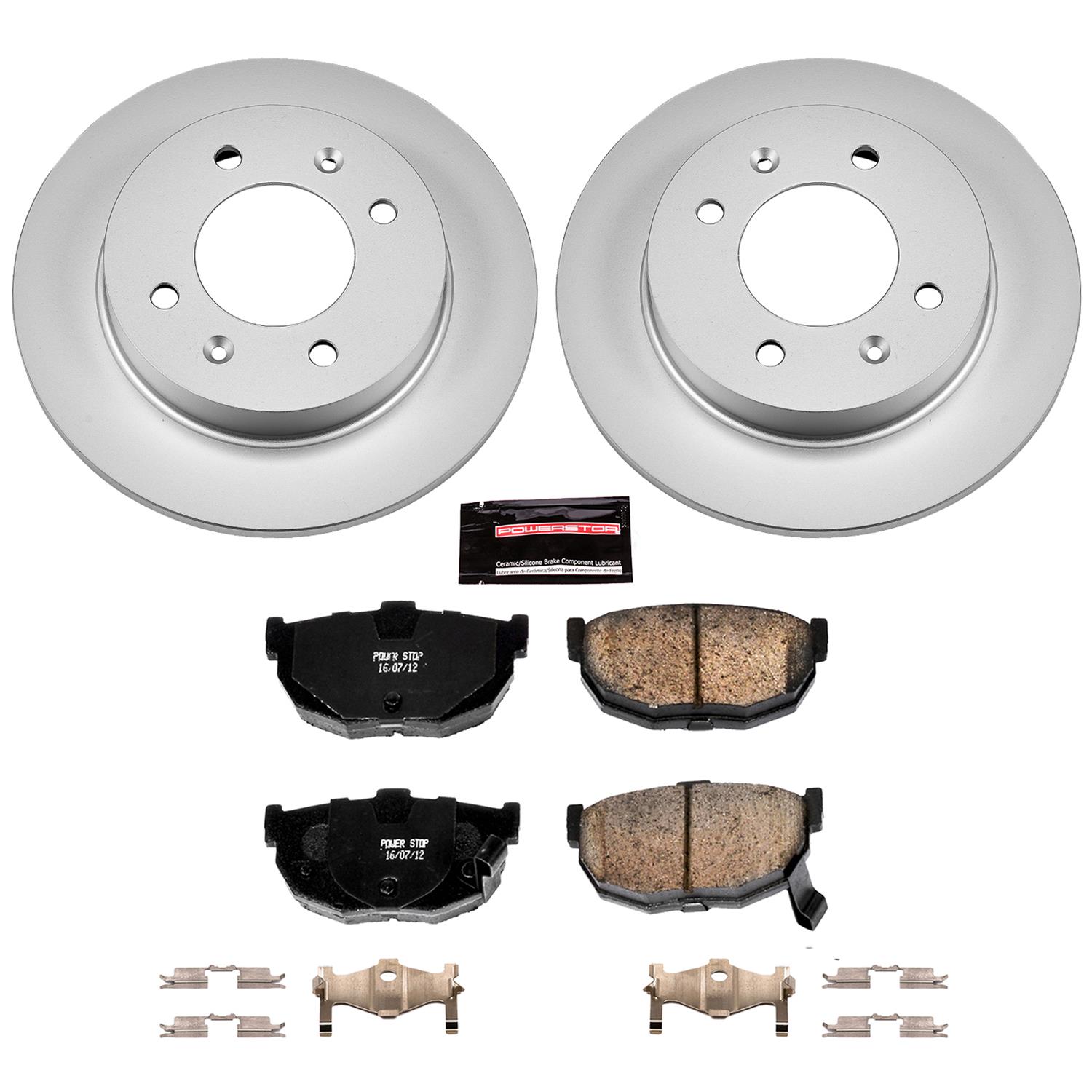 Power Stop 02-05 Hyundai Elantra Front & Rear Z17 Evolution Geomet Coated Brake Kit (1x psbCRK1093, 1x psbCRK3106) thumbnail 2