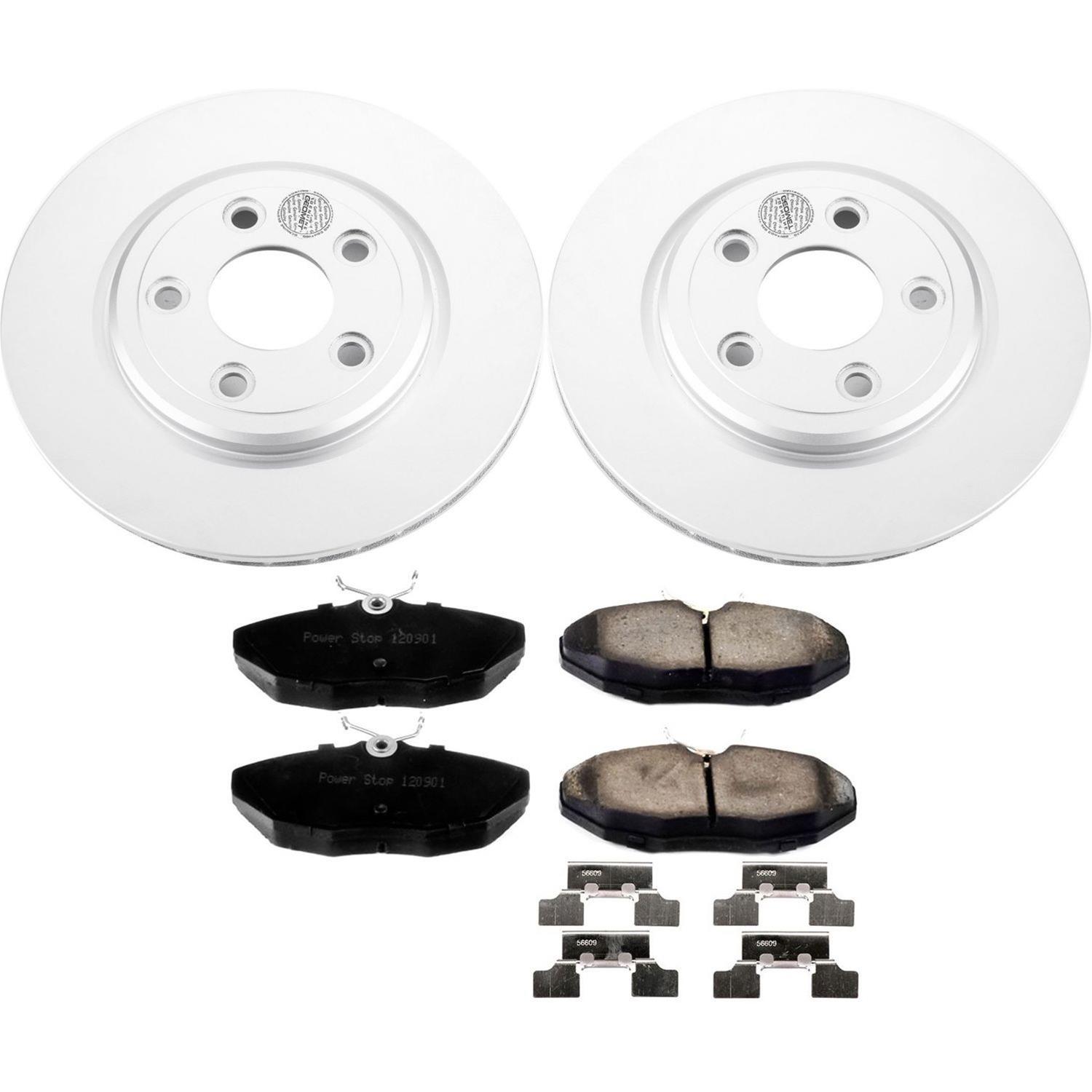 Power Stop 03-04 Jaguar S-Type Front & Rear Z17 Evolution Geomet Coated Brake Kit (1x psbCRK1353, 1x psbCRK3141) thumbnail 8