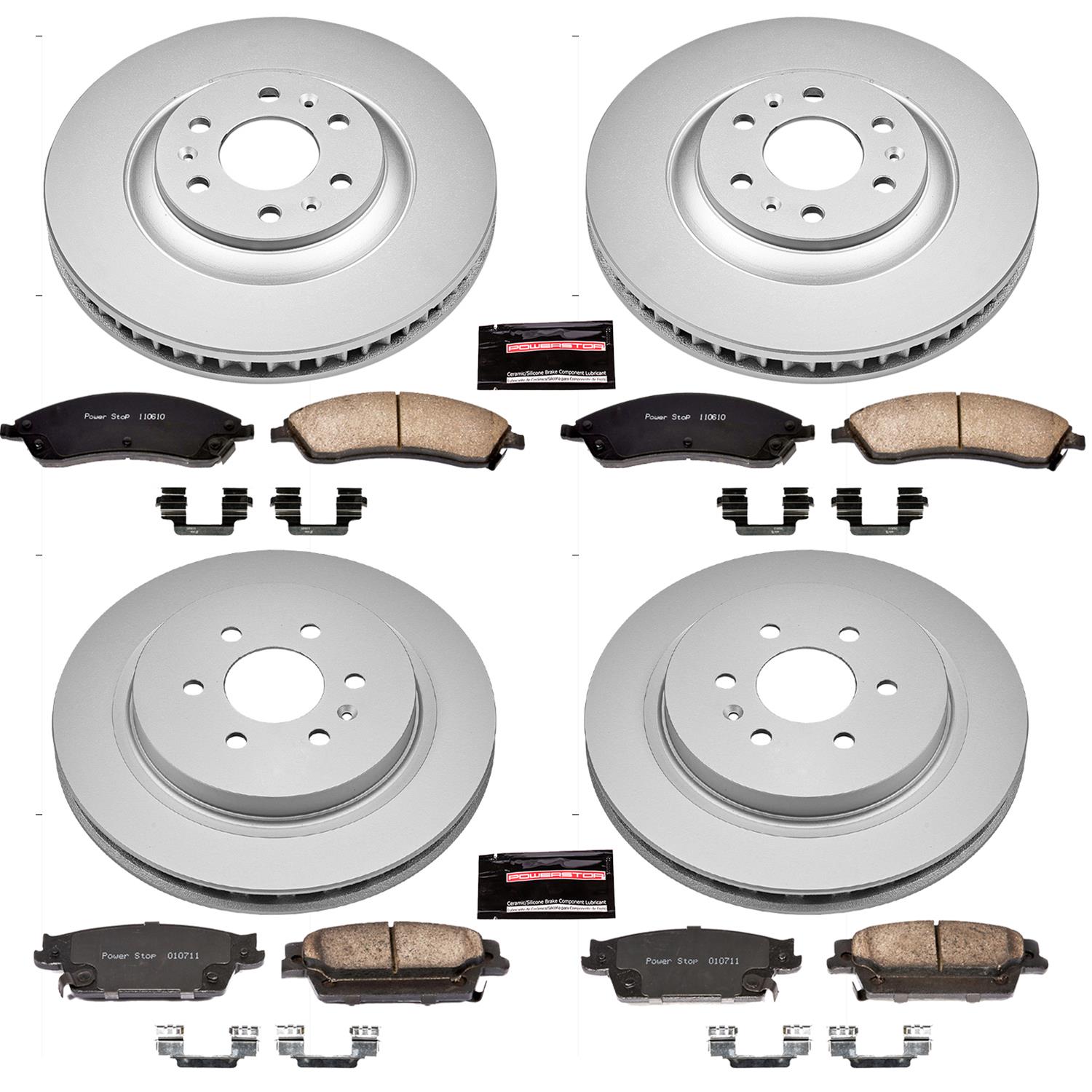 Power Stop 04-09 Cadillac SRX Front & Rear Z17 Evolution Geomet Coated Brake Kit (1x psbCRK4568, 1x psbCRK1449) thumbnail 4