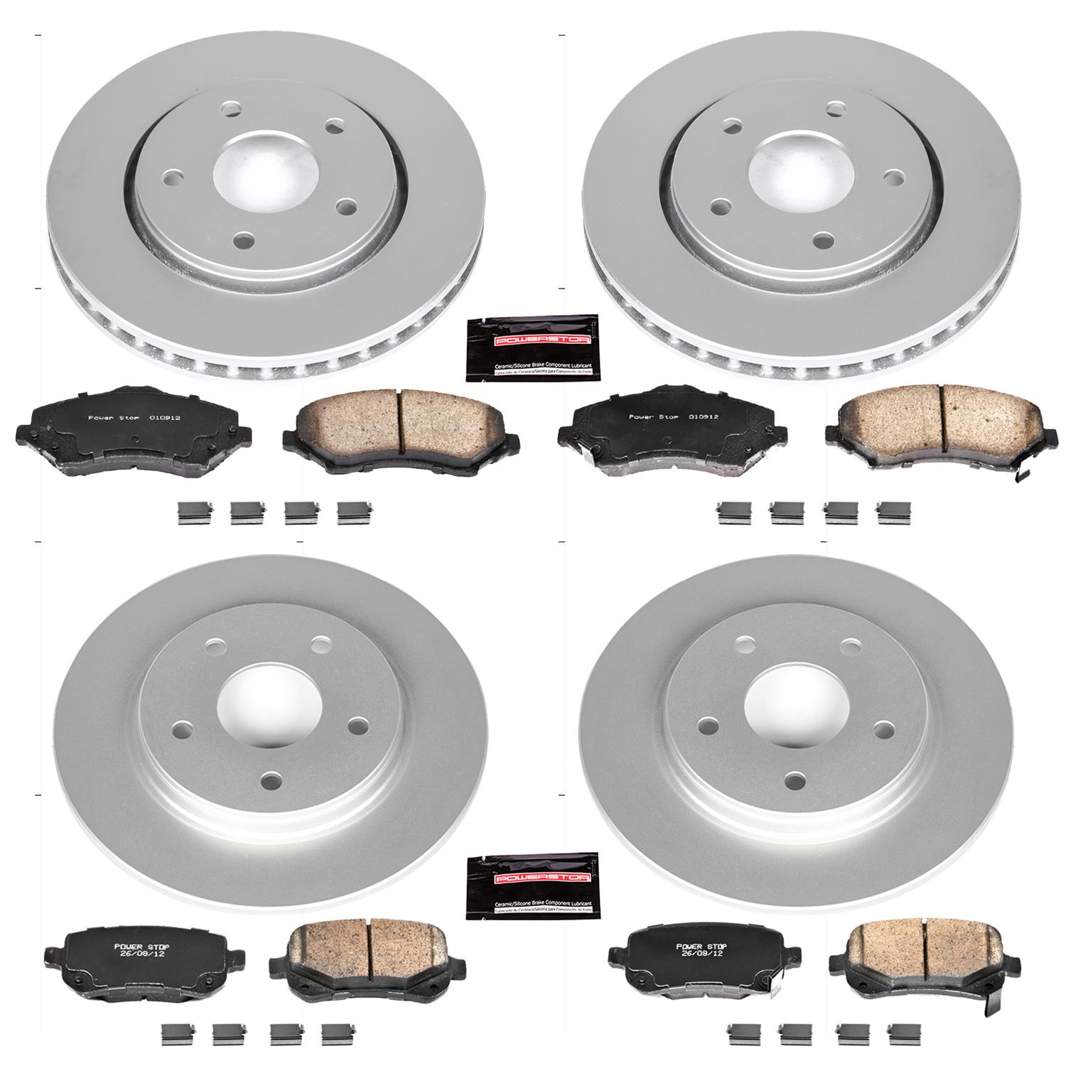 Power Stop 08-12 Chrysler Town & Country Front & Rear Z17 Evolution Geomet Coated Brake Kit (1x psbCRK4569, 1x psbCRK3118) thumbnail 4