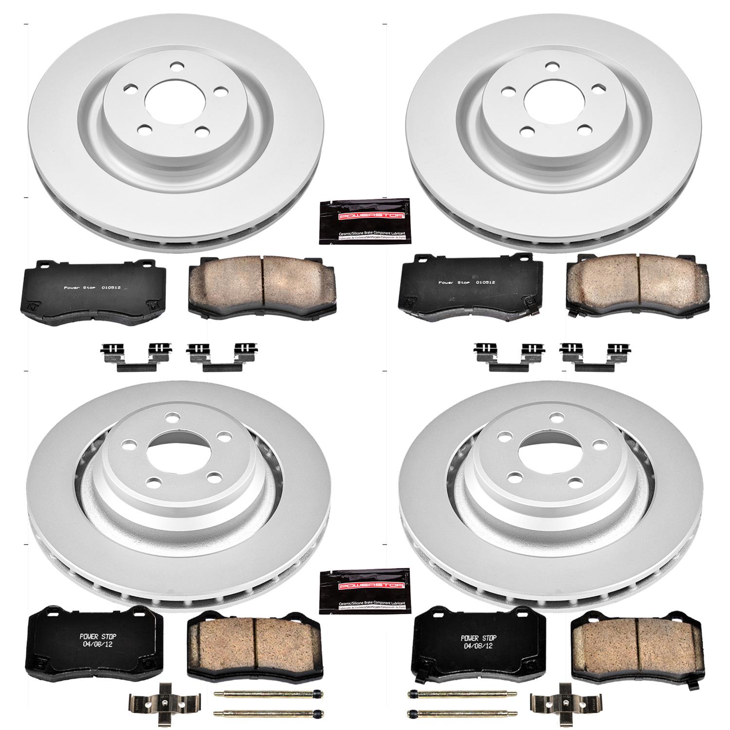 Power Stop 05-10 Chrysler 300 Front & Rear Z17 Evolution Geomet Coated Brake Kit (1x psbCRK4695, 1x psbCRK4583) thumbnail 4