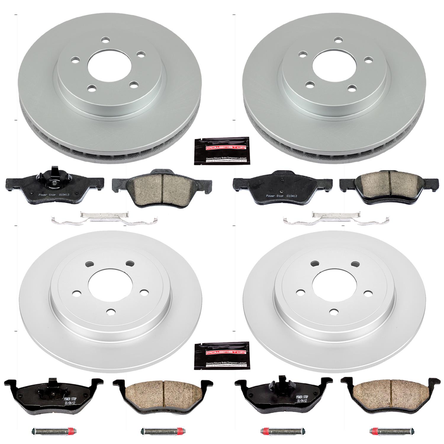 Power Stop 2008 Ford Escape Front & Rear Z17 Evolution Geomet Coated Brake Kit (1x psbCRK4585, 1x psbCRK4581) thumbnail 4
