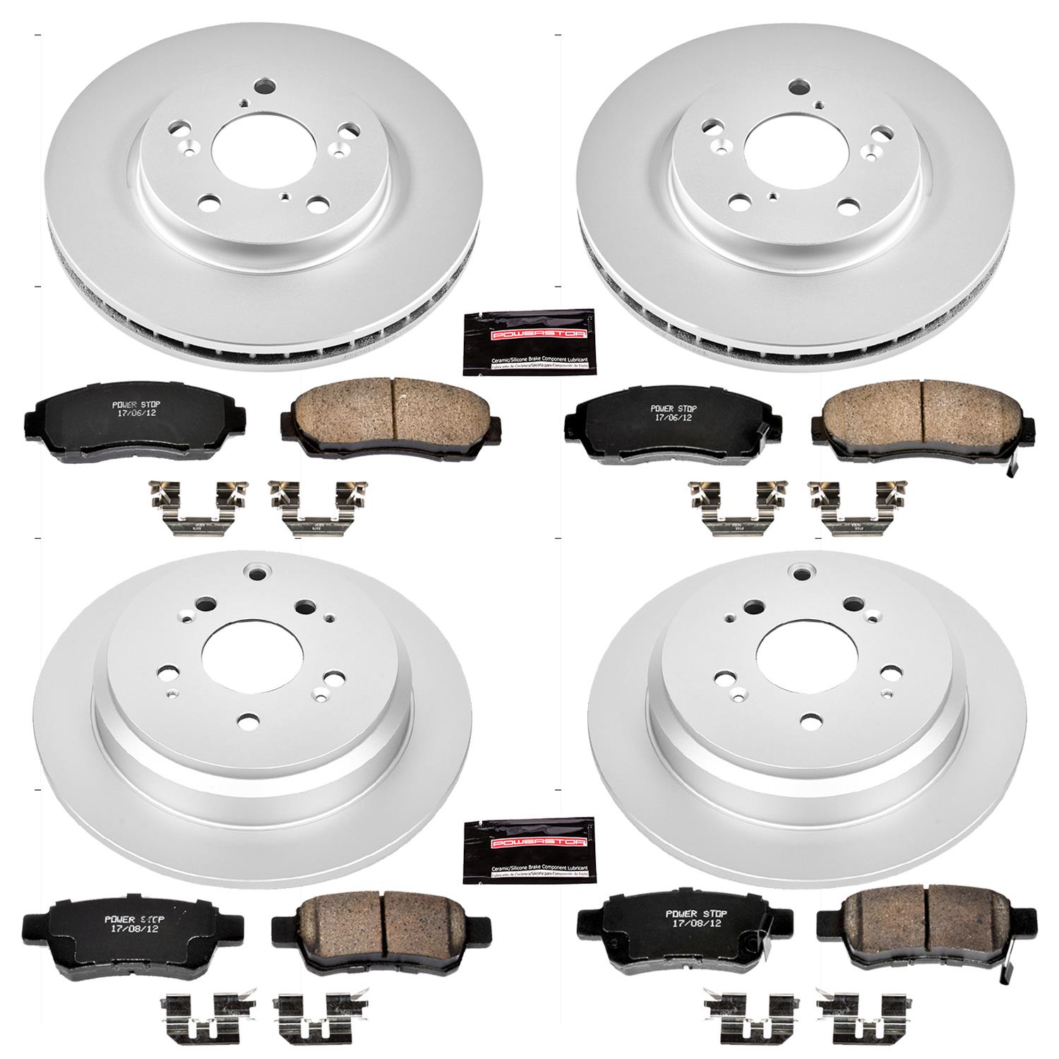 Power Stop 05-10 Honda Odyssey Front & Rear Z17 Evolution Geomet Coated Brake Kit (1x psbCRK4604, 1x psbCRK2435) thumbnail 4