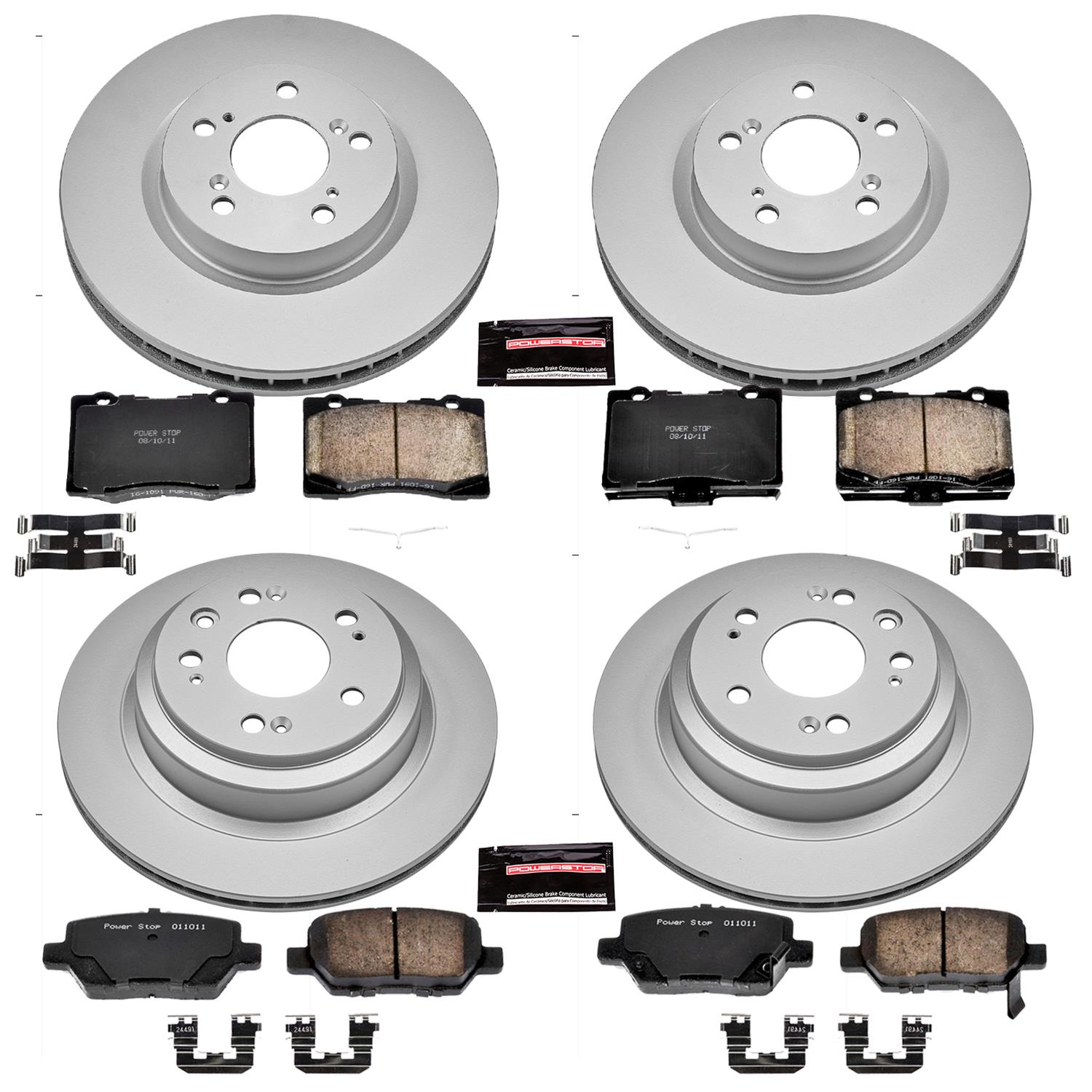 Power Stop 05-12 Acura RL Front & Rear Z17 Evolution Geomet Coated Brake Kit (1x psbCRK4605, 1x psbCRK4606) thumbnail 4