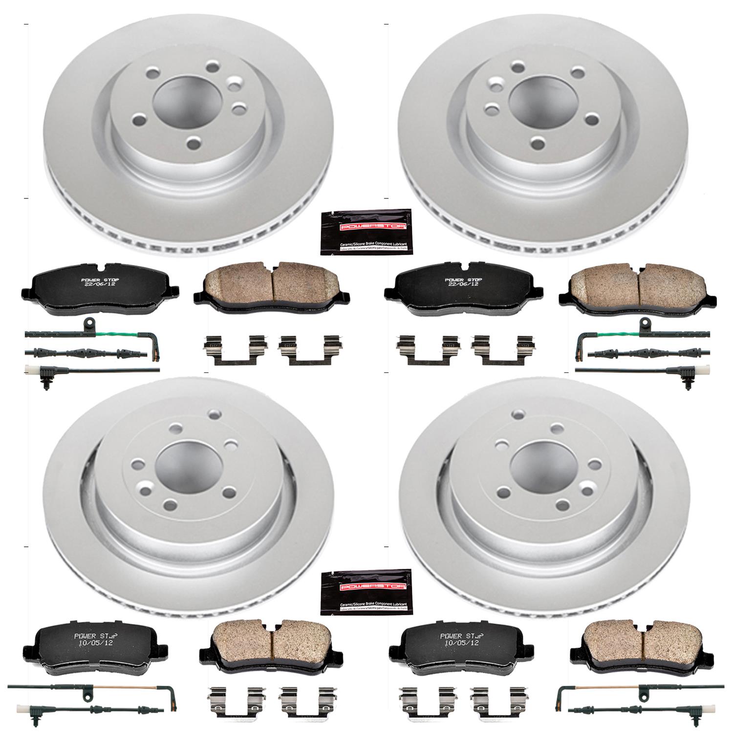 PowerStop Z23 Evolution Sport GEOMET Coated Brake Kits for 2005-2009 LR3 - CRK4059 Rotor and Pad Combos, Geomet Coated, Carbon Fiber Ceramic Pads, Solid Surface, Front and Rear, Land Rover, Kit thumbnail 4