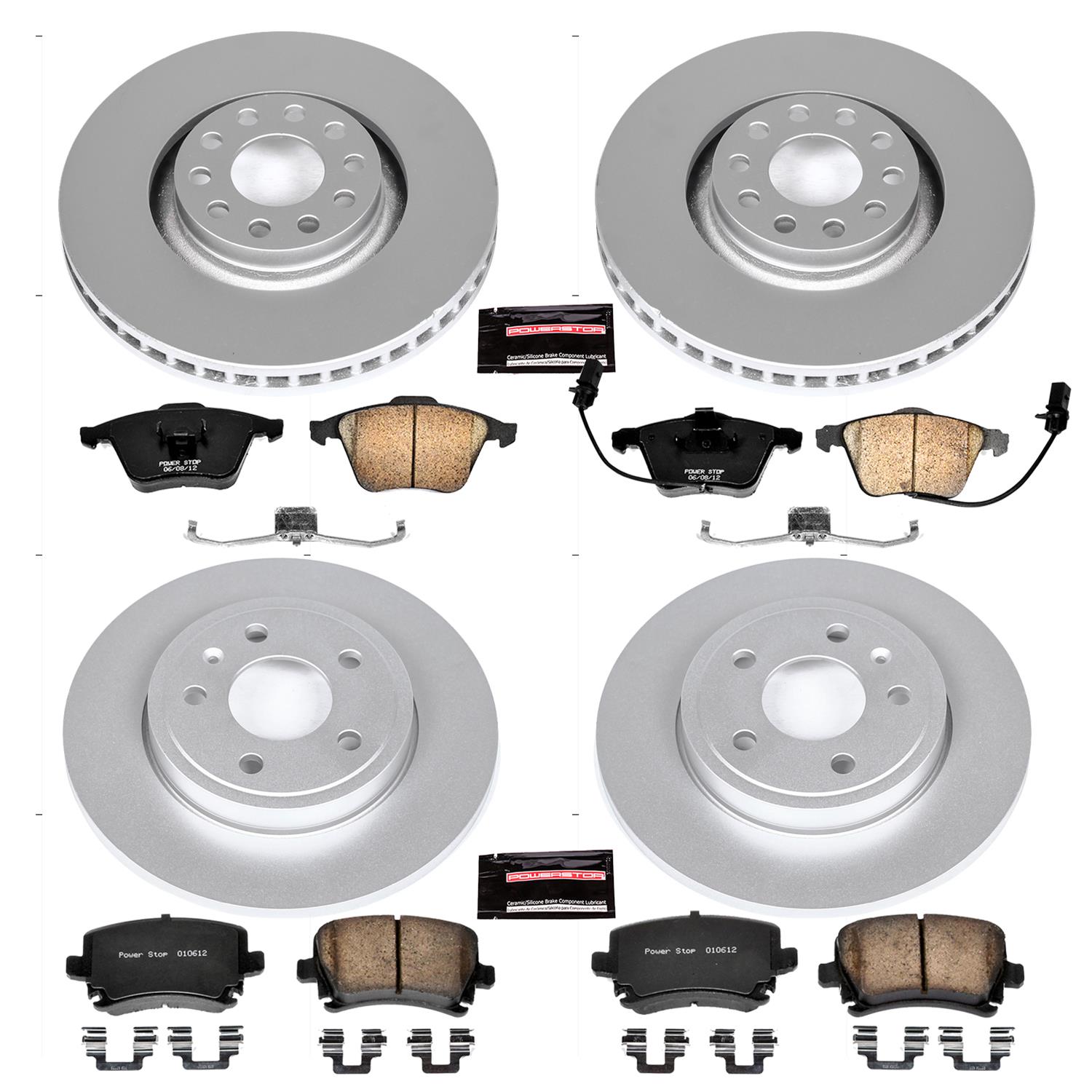 Power Stop 05-09 Audi A4 Front & Rear Z23 Evolution Sport Coated Brake Kit (1x psbCRK4624, 1x psbCRK2990) thumbnail 4